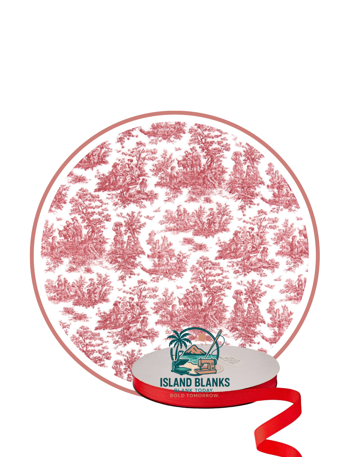 Canvas Banner with Toile Ties and Ribbon