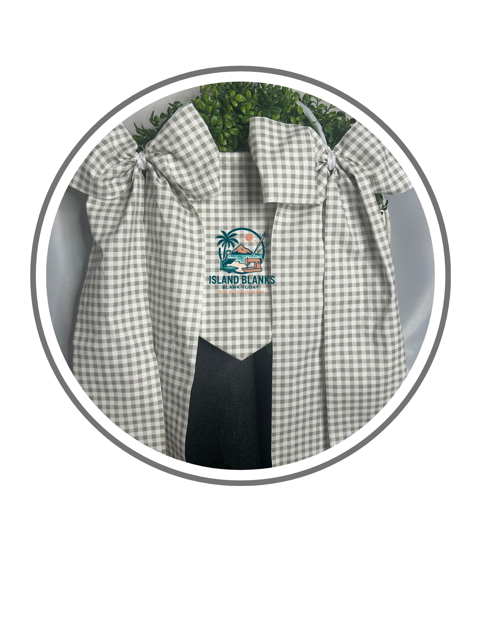 Gingham Cotton Oversized Embellishment/Ties and Ribbon for Banners