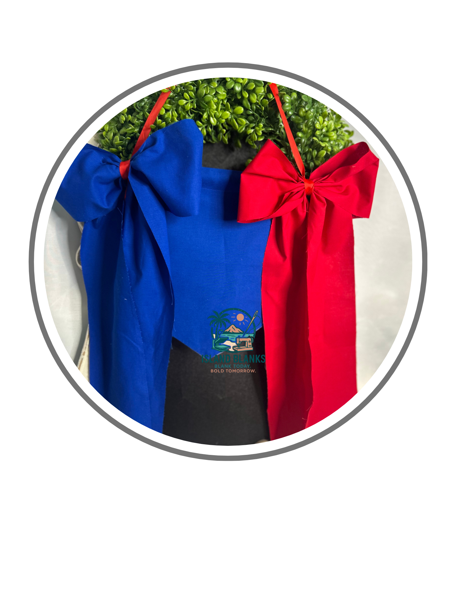 Red Cotton Banner with bow- 4th of July/Patriot (Copy)