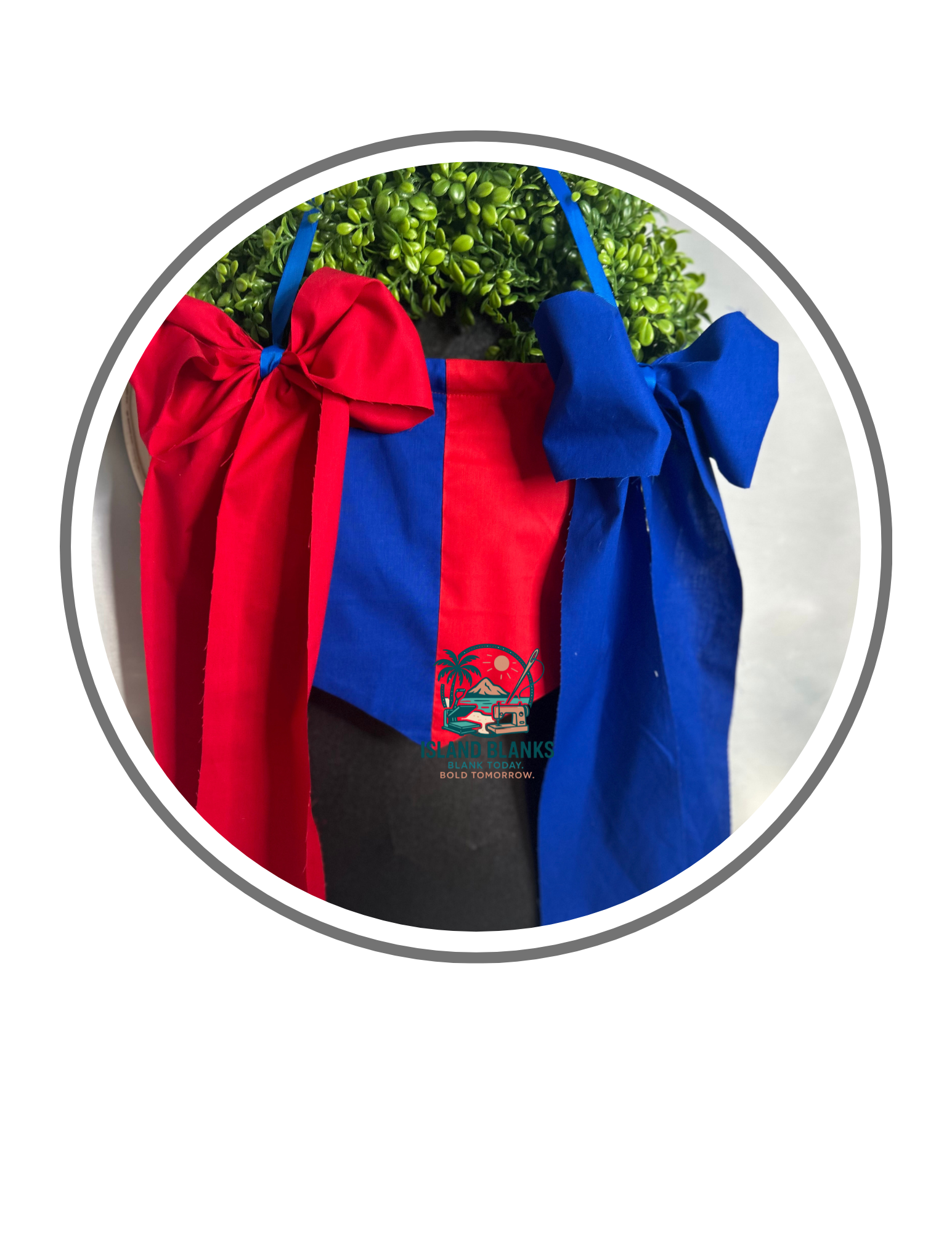 Red Cotton Banner with bow- 4th of July/Patriot (Copy)