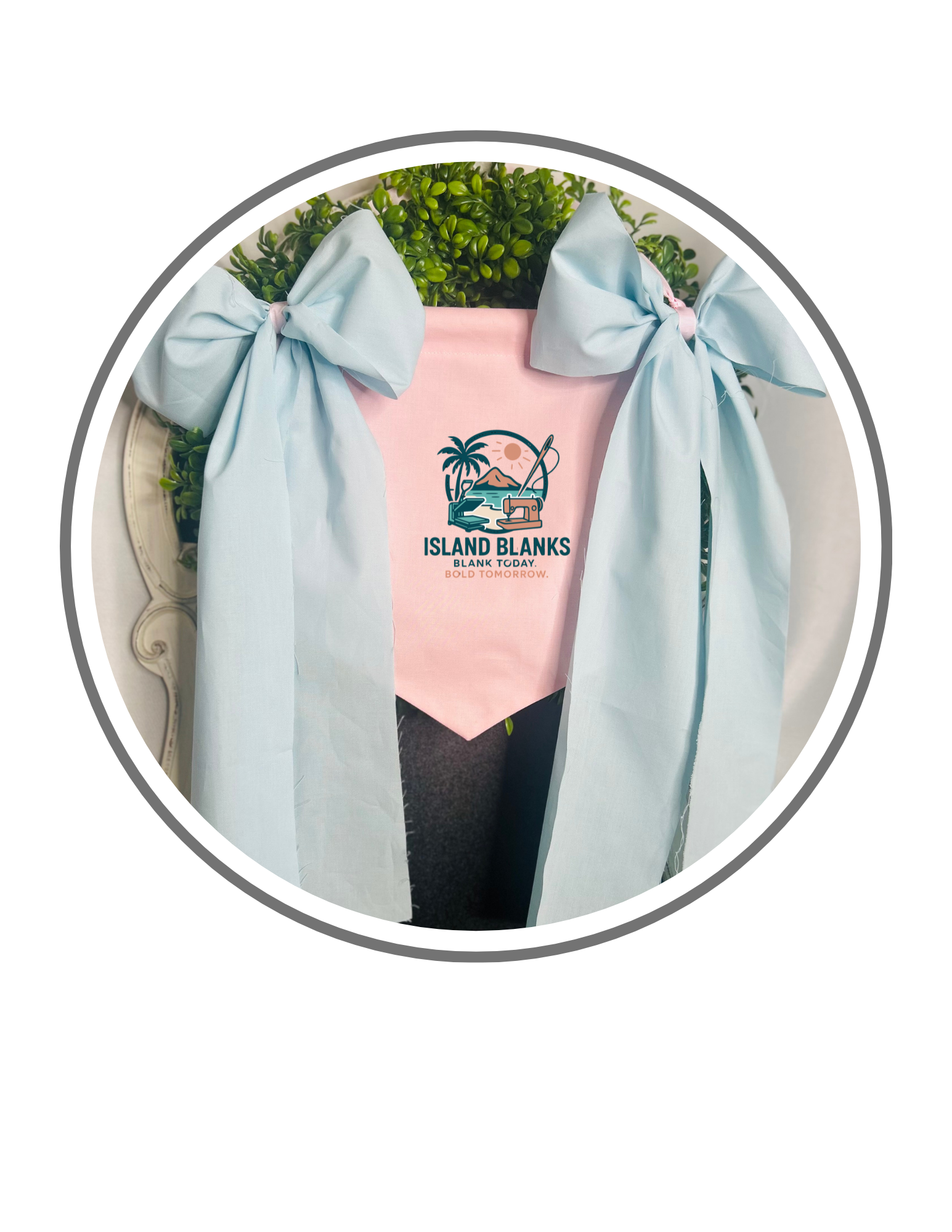 Pink and Blue Banner with Ties