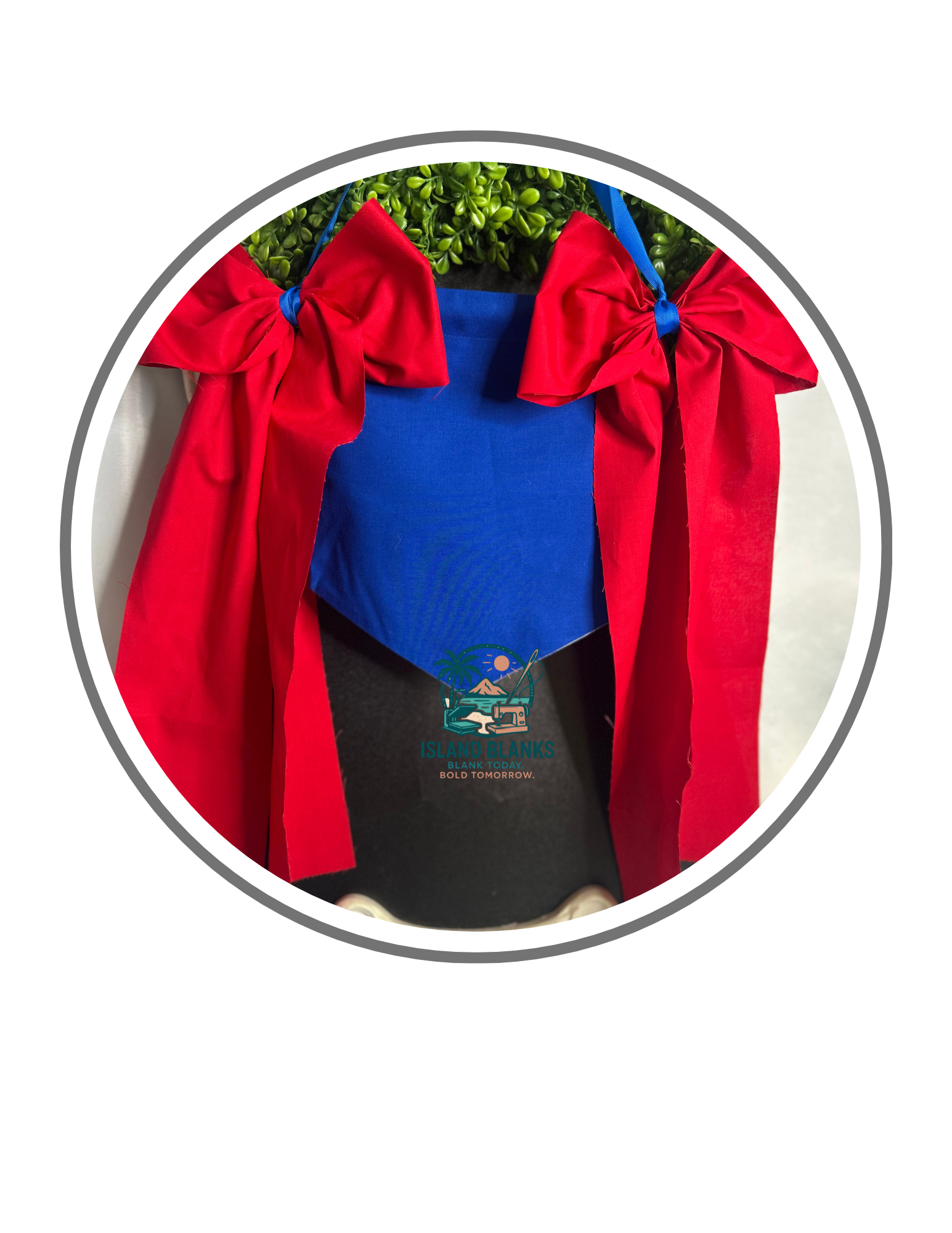 Red Cotton Banner with bow- 4th of July/Patriot (Copy)