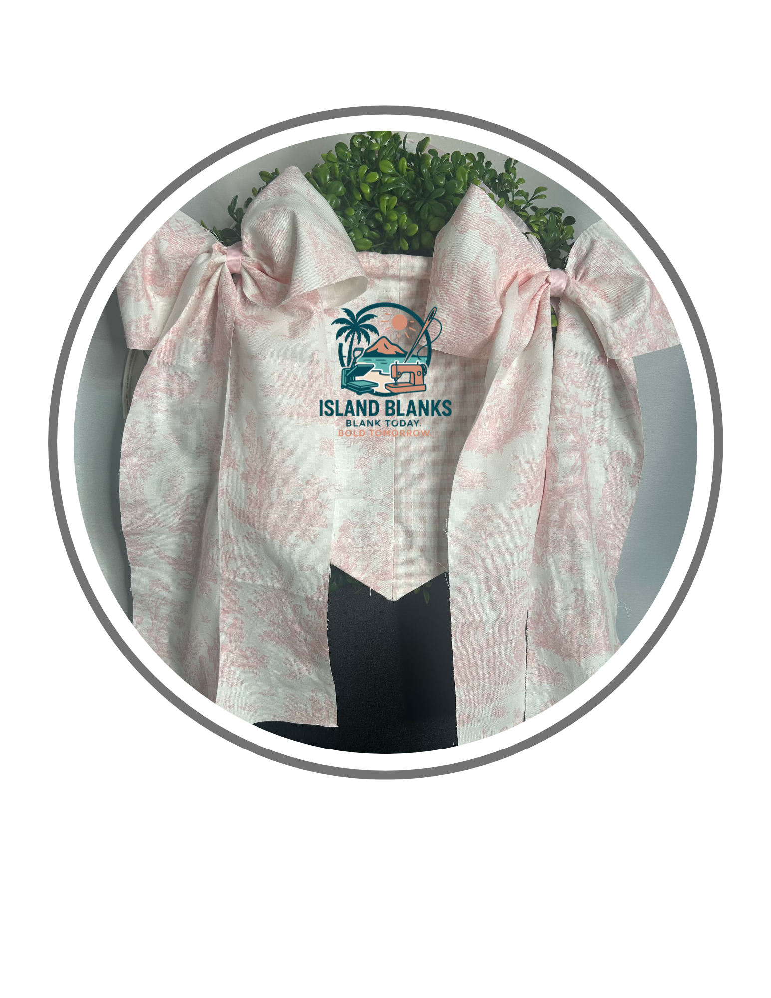 Ecru Toile Gingham Banner