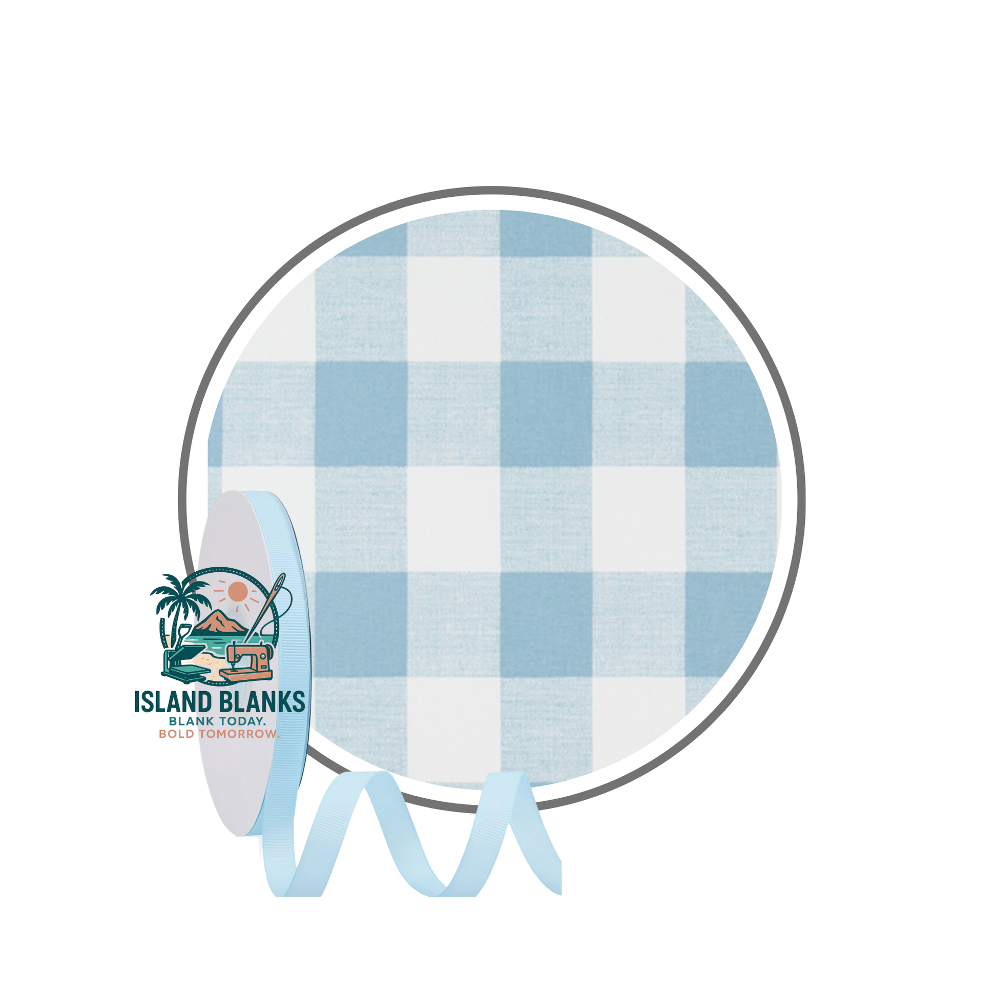 Large Print Gingham Oversized Embellishment/Ties and Ribbon for Banners