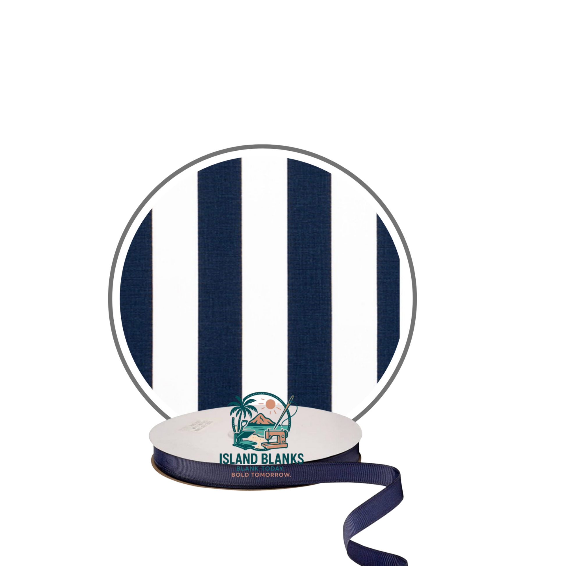 Horizontal Stripe Cotton Banner with Oversize Ties and Ribbon