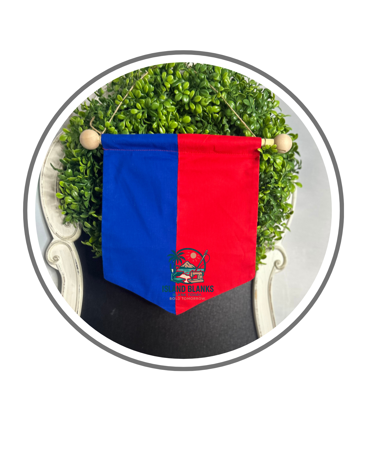 Red Cotton Banner with bow- 4th of July/Patriot (Copy)