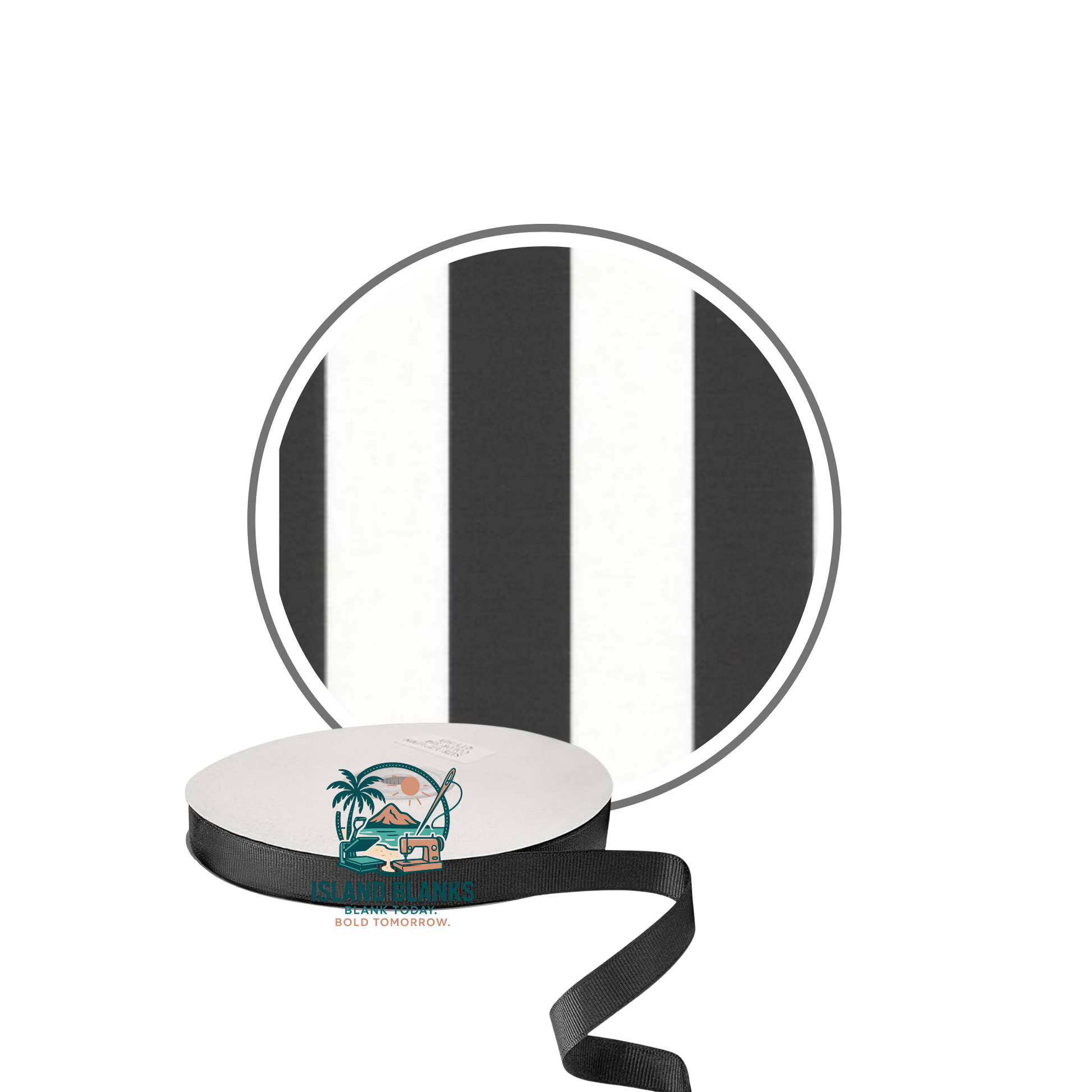 Horizontal Stripe Cotton Banner with Oversize Ties and Ribbon