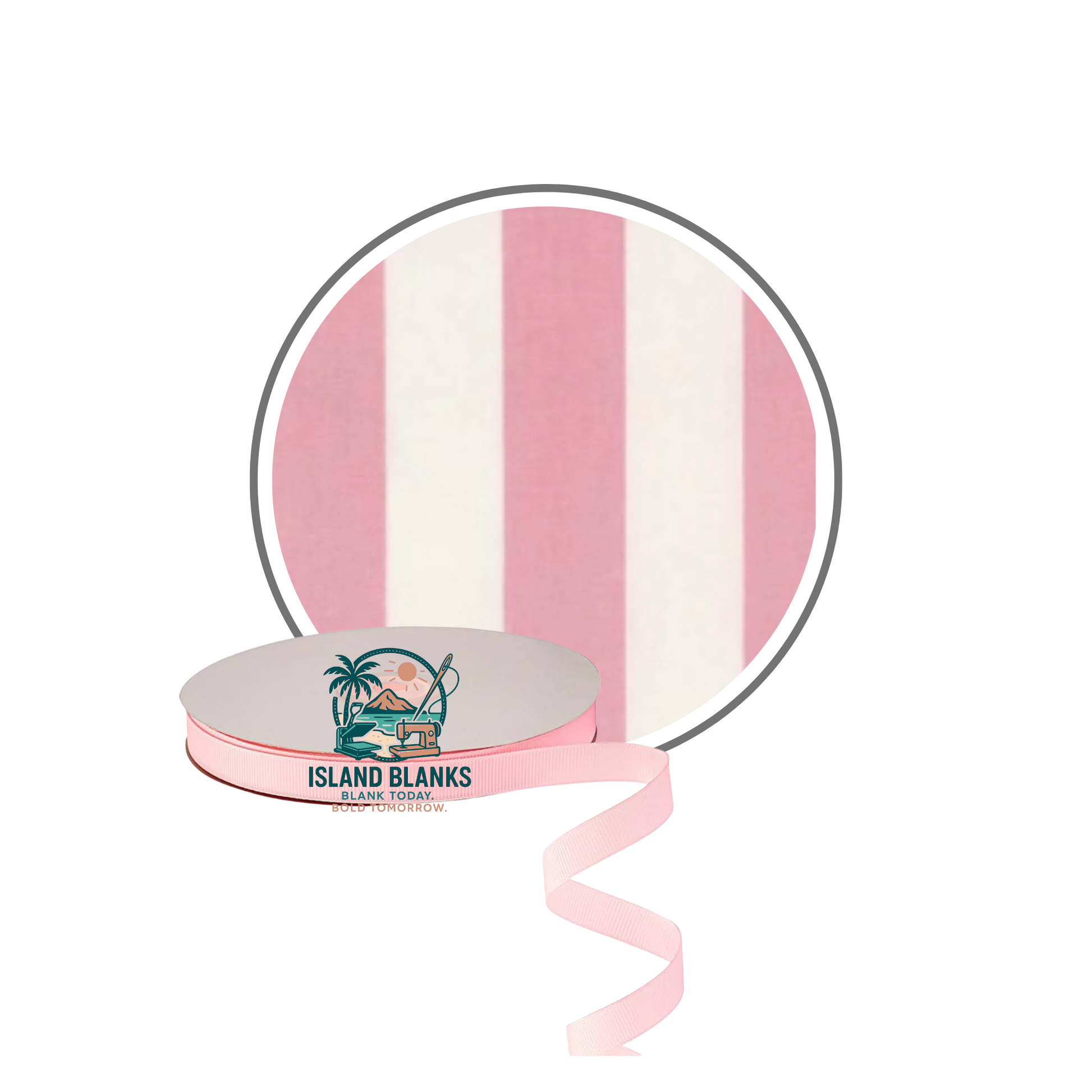 Horizontal Stripe Cotton Banner with Oversize Ties and Ribbon