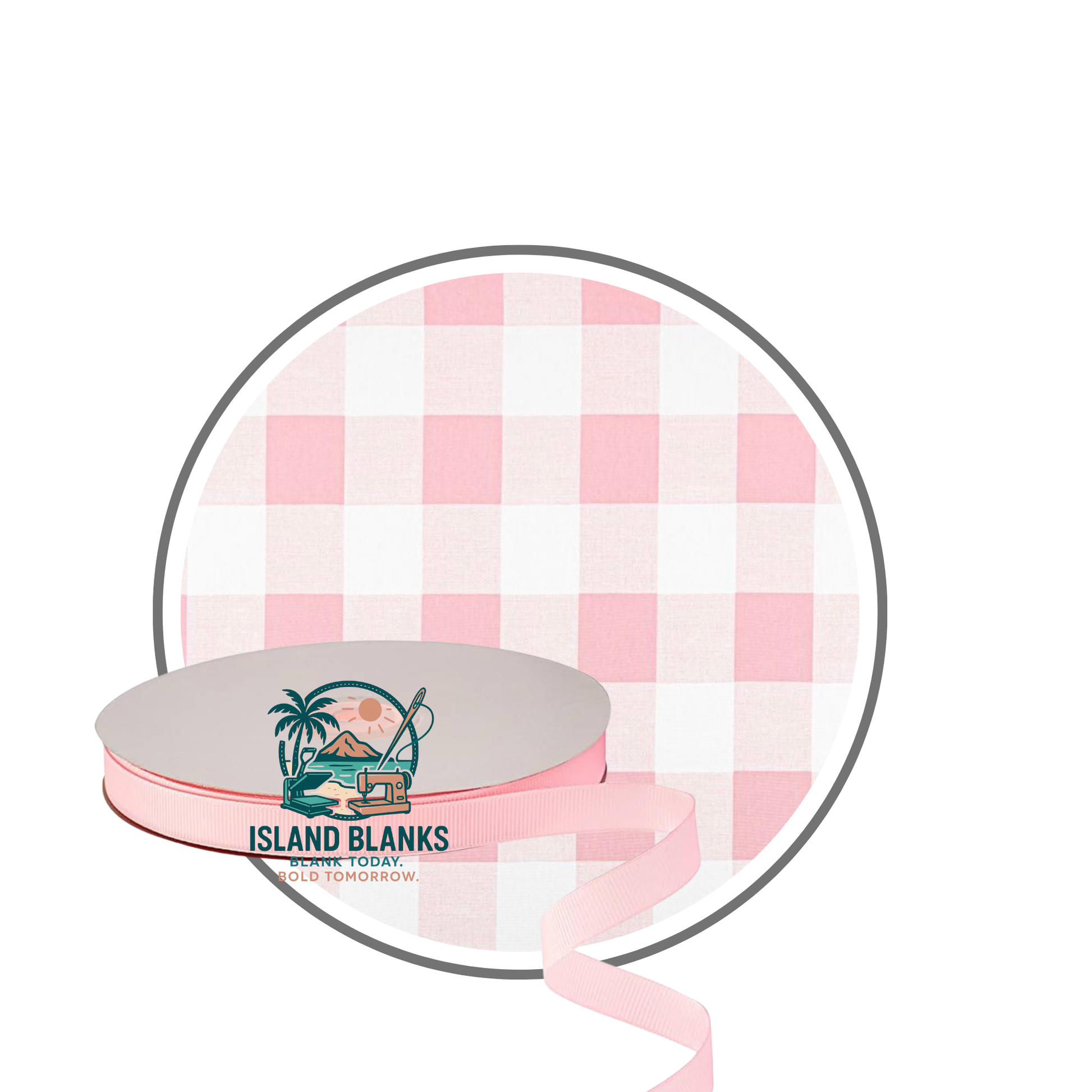 Large Print Gingham Oversized Embellishment/Ties and Ribbon for Banners