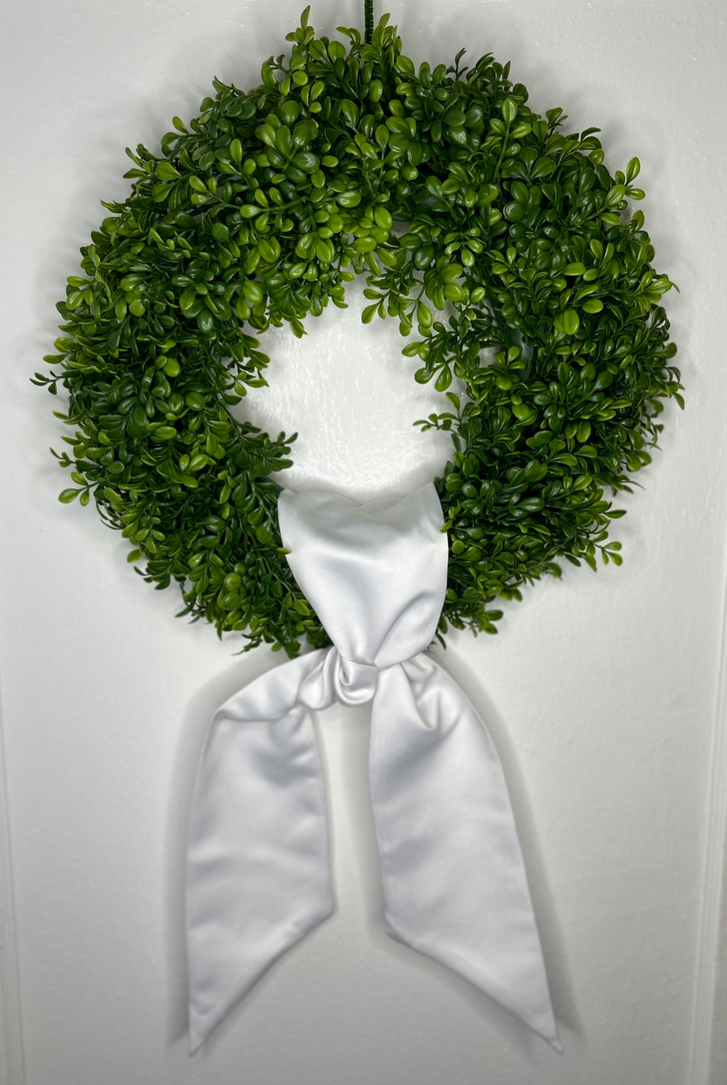 White and Ivory Satin Wreath Sash Blanks