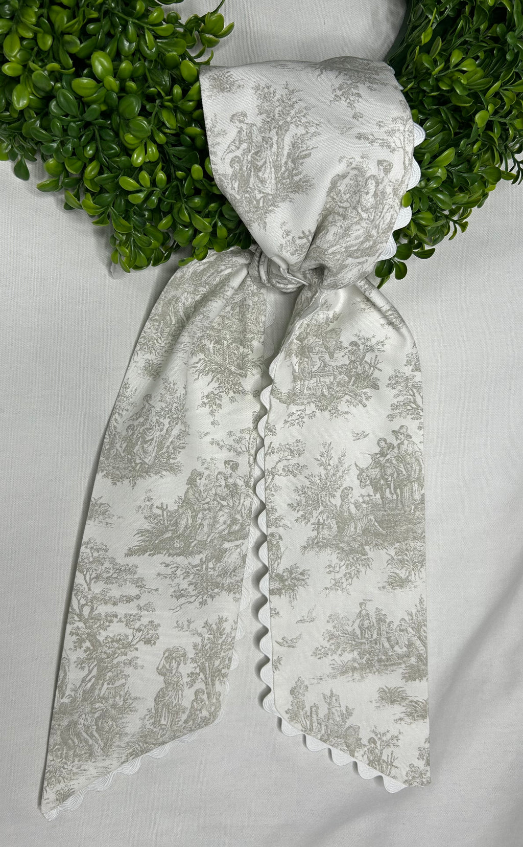 Ecru/Tan Wreath sash with Ric Rac - Limited Edition