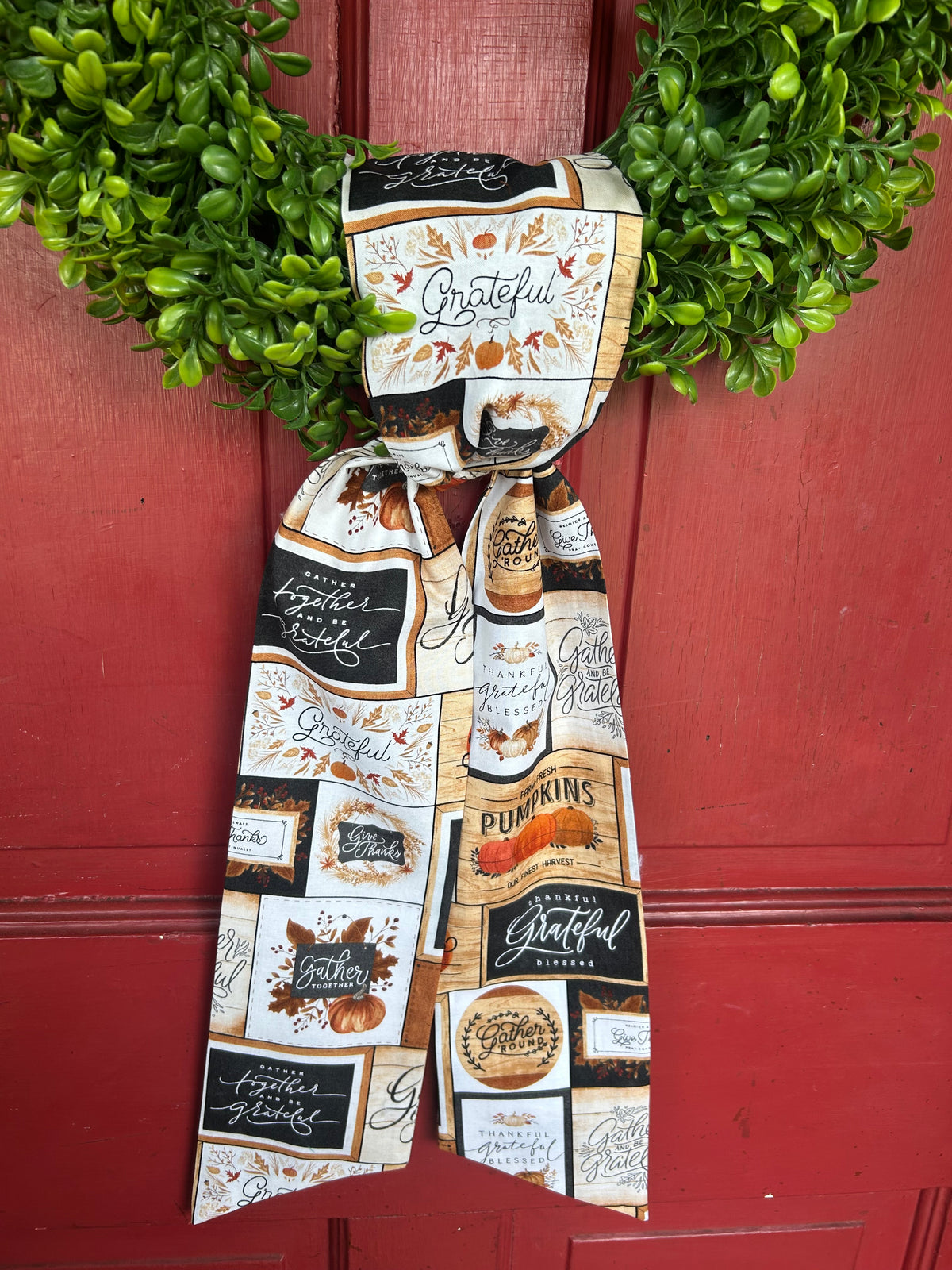 Thankful Cotton Wreath Sash