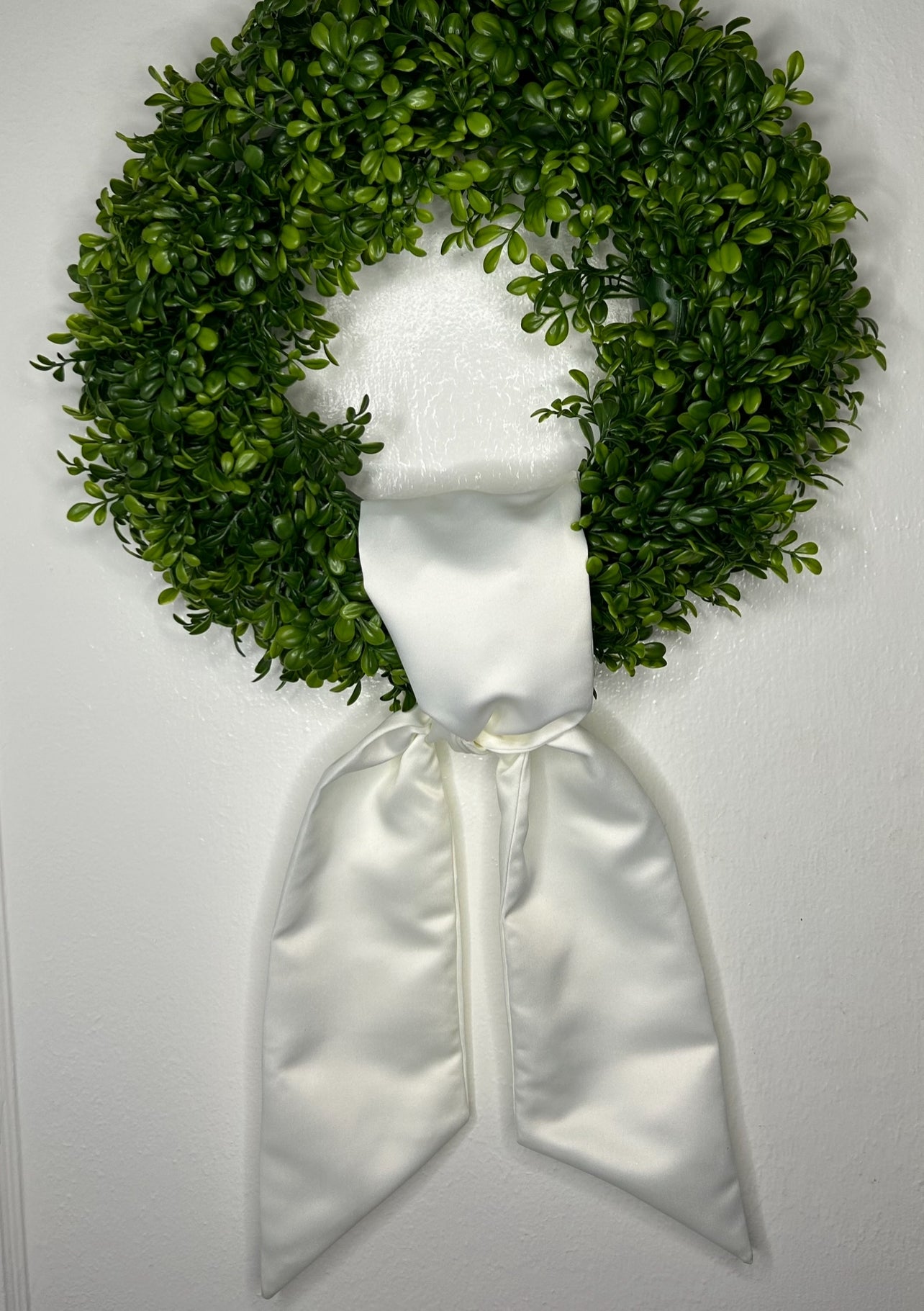 Ivory or White Satin  Wreath Sash Blanks