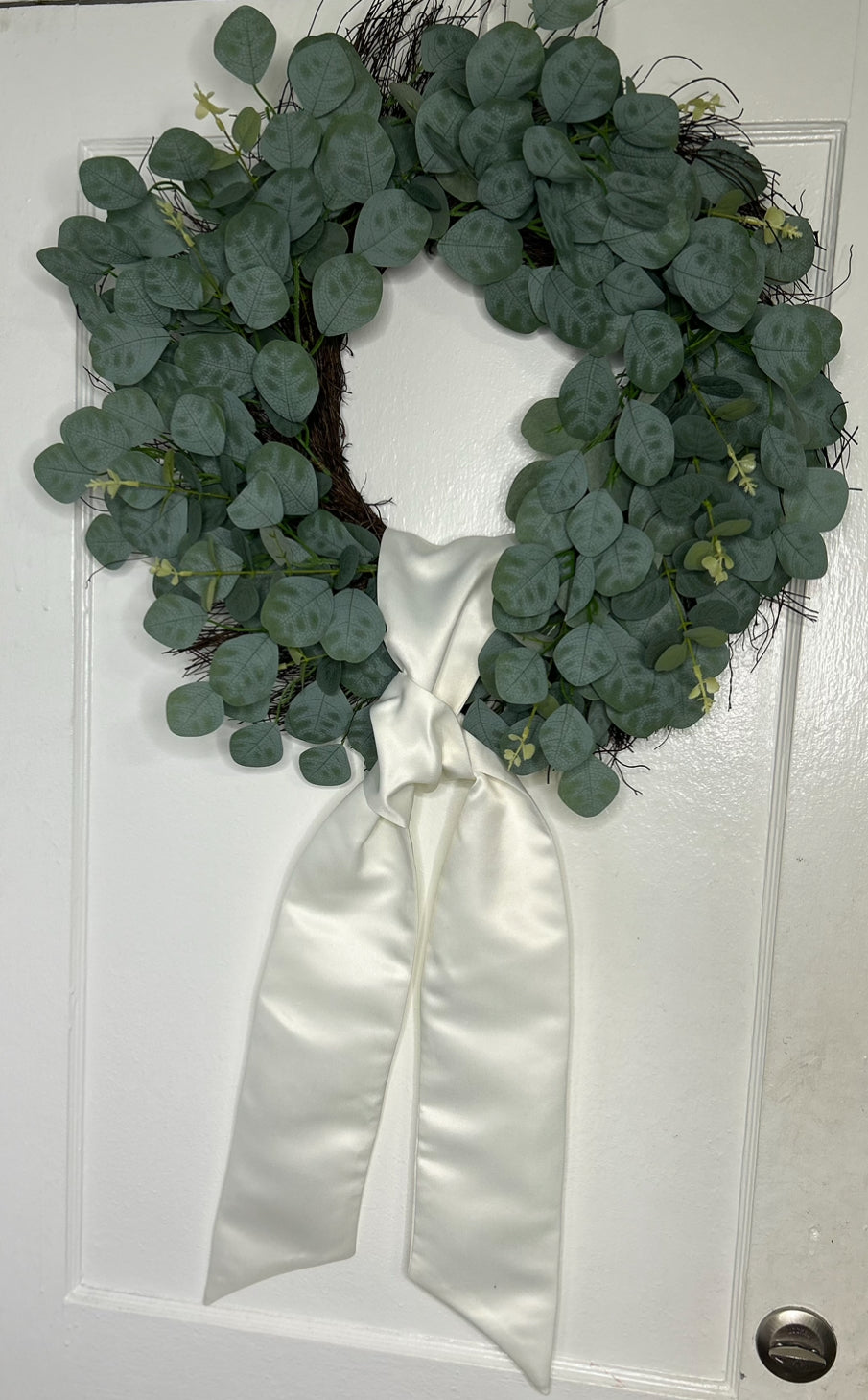 Ivory or White Satin  Wreath Sash Blanks