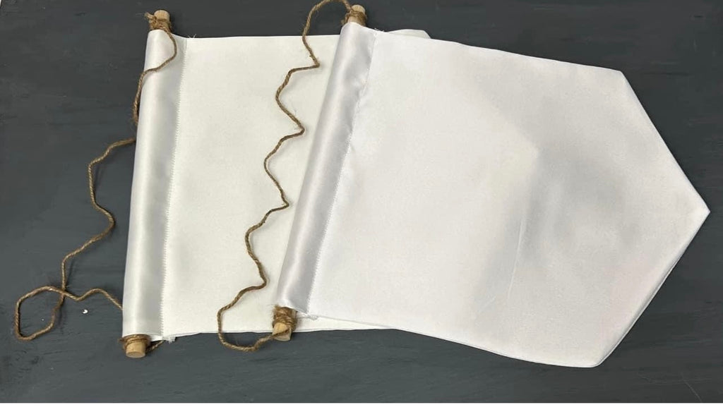 WS White or Ivory Satin Banner