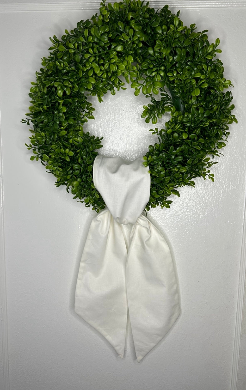 WS White or Ivory Cotton Wreath Sash