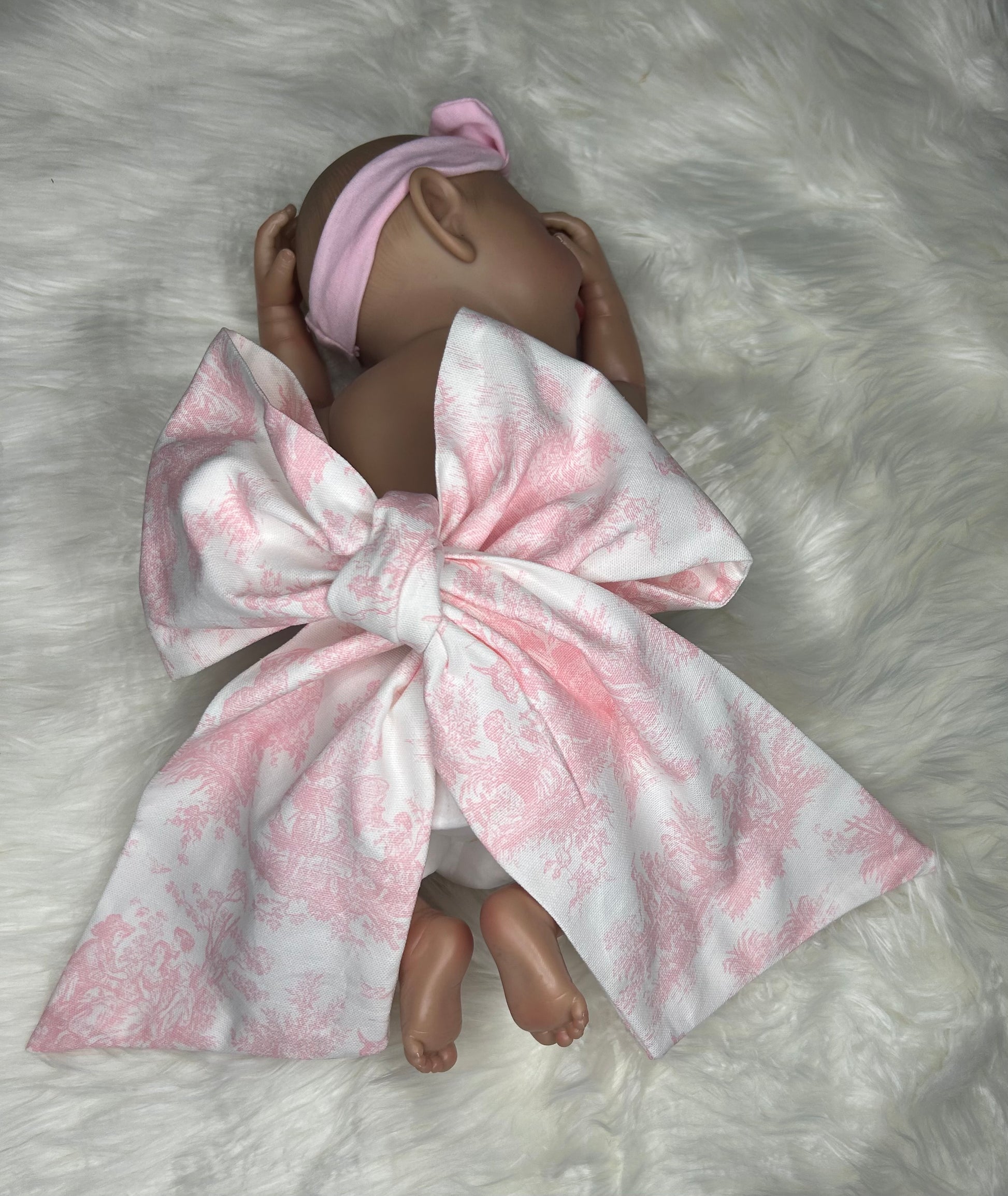 French Toile Baby Sash