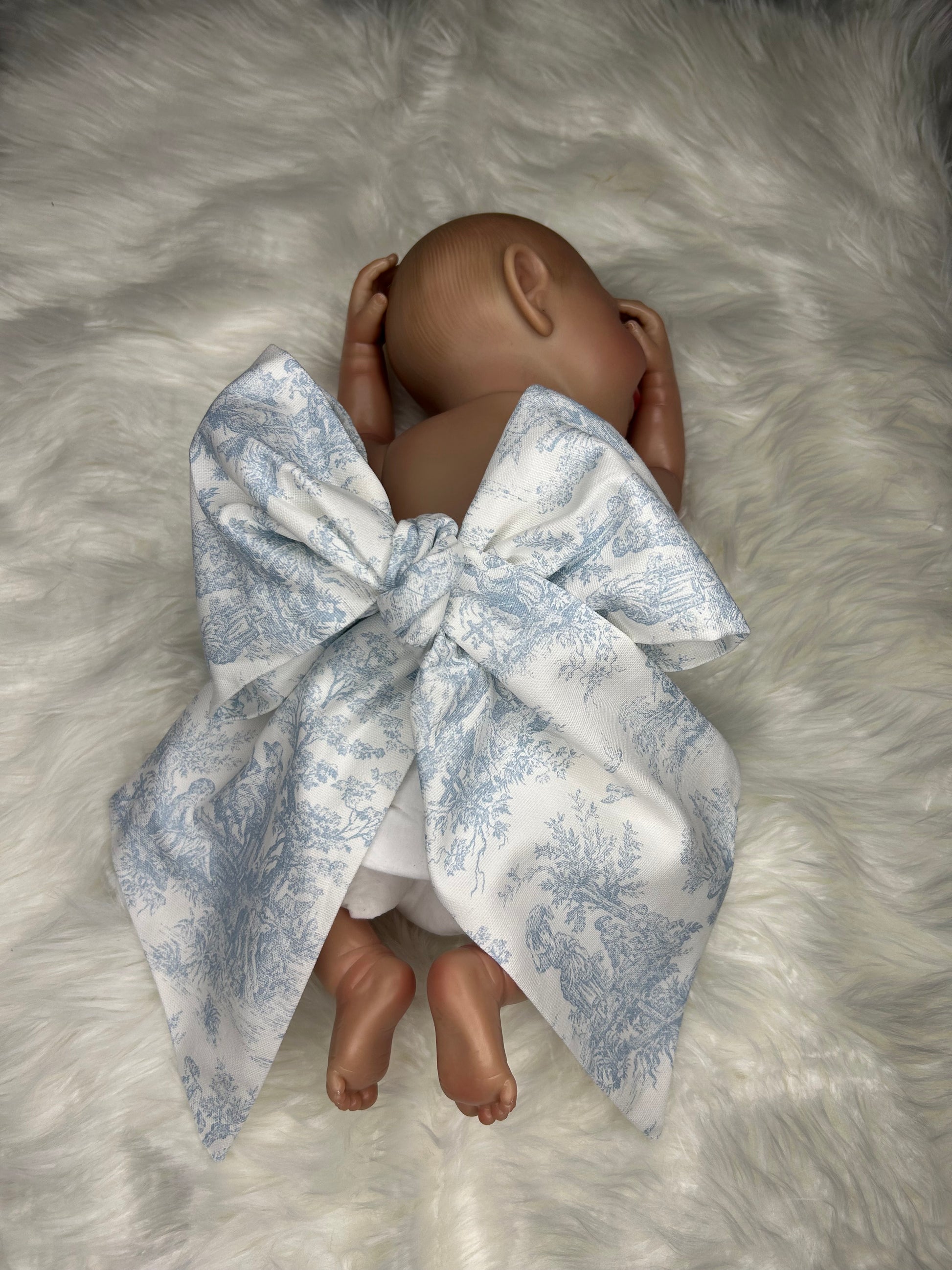 French Toile Baby Sash