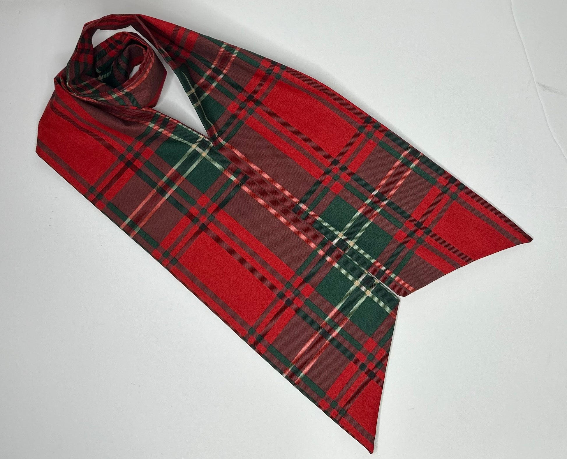 Red Holiday Christmas Plaid Cotton Wreath Sash-Discontinued
