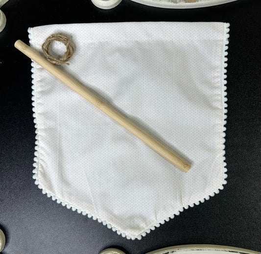 Mini Dot Cotton Banner with Pom pom