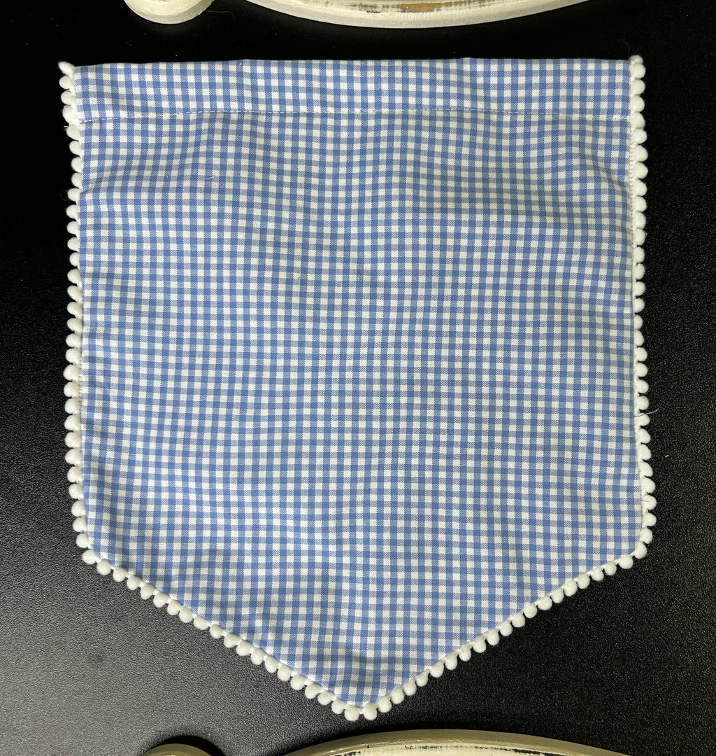Pre Order Gingham Cotton Banners with pom Pom