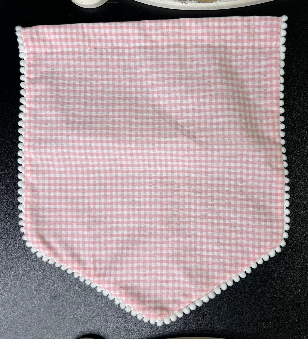 Pre Order Gingham Cotton Banners with pom Pom