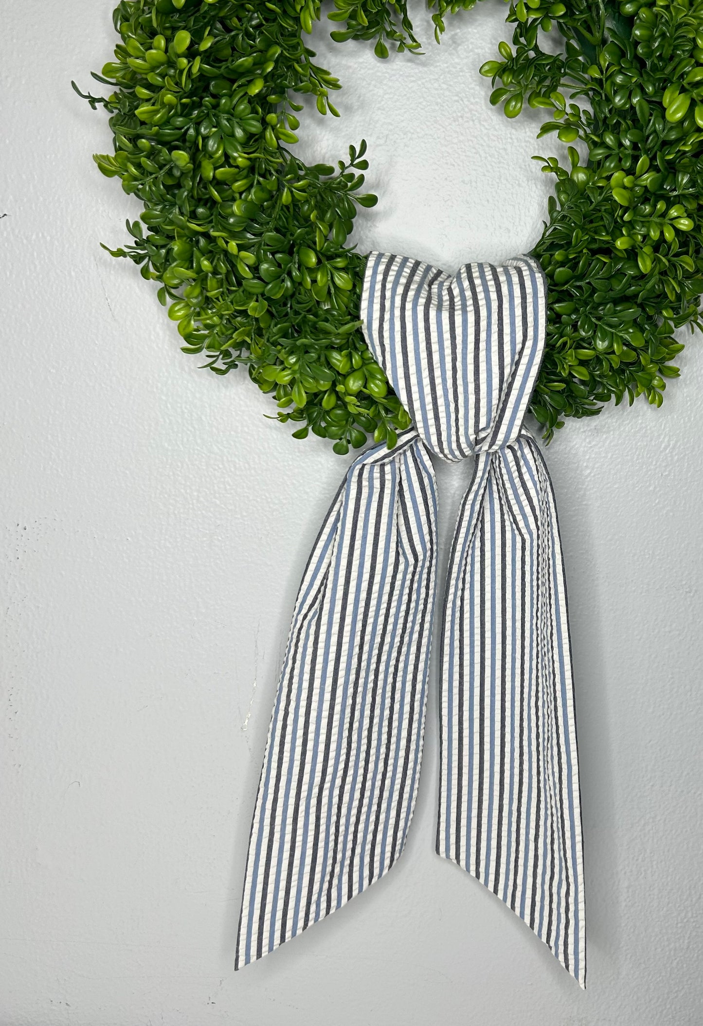Patterned Seersucker Cotton Wreath Sash