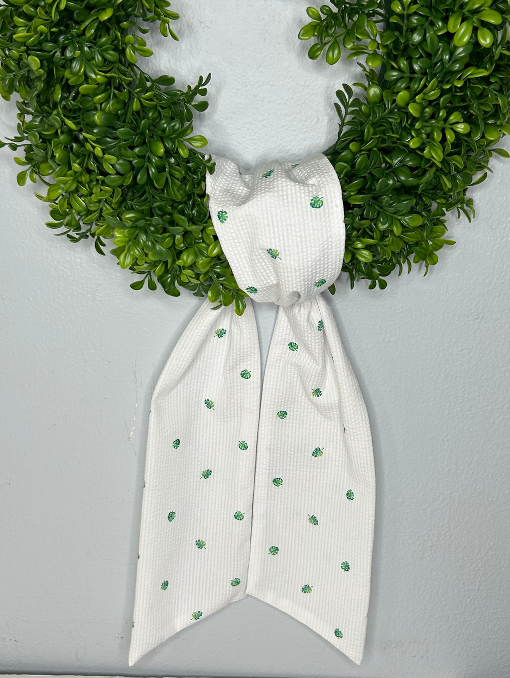 Patterned Seersucker Cotton Wreath Sash