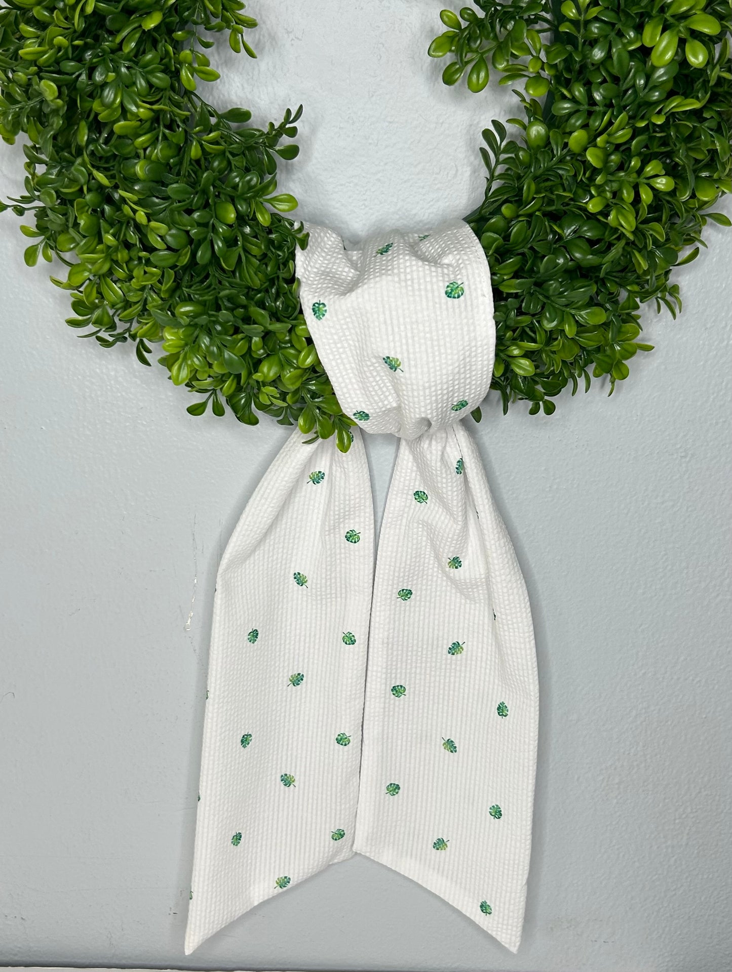 Patterned Seersucker Cotton Wreath Sash