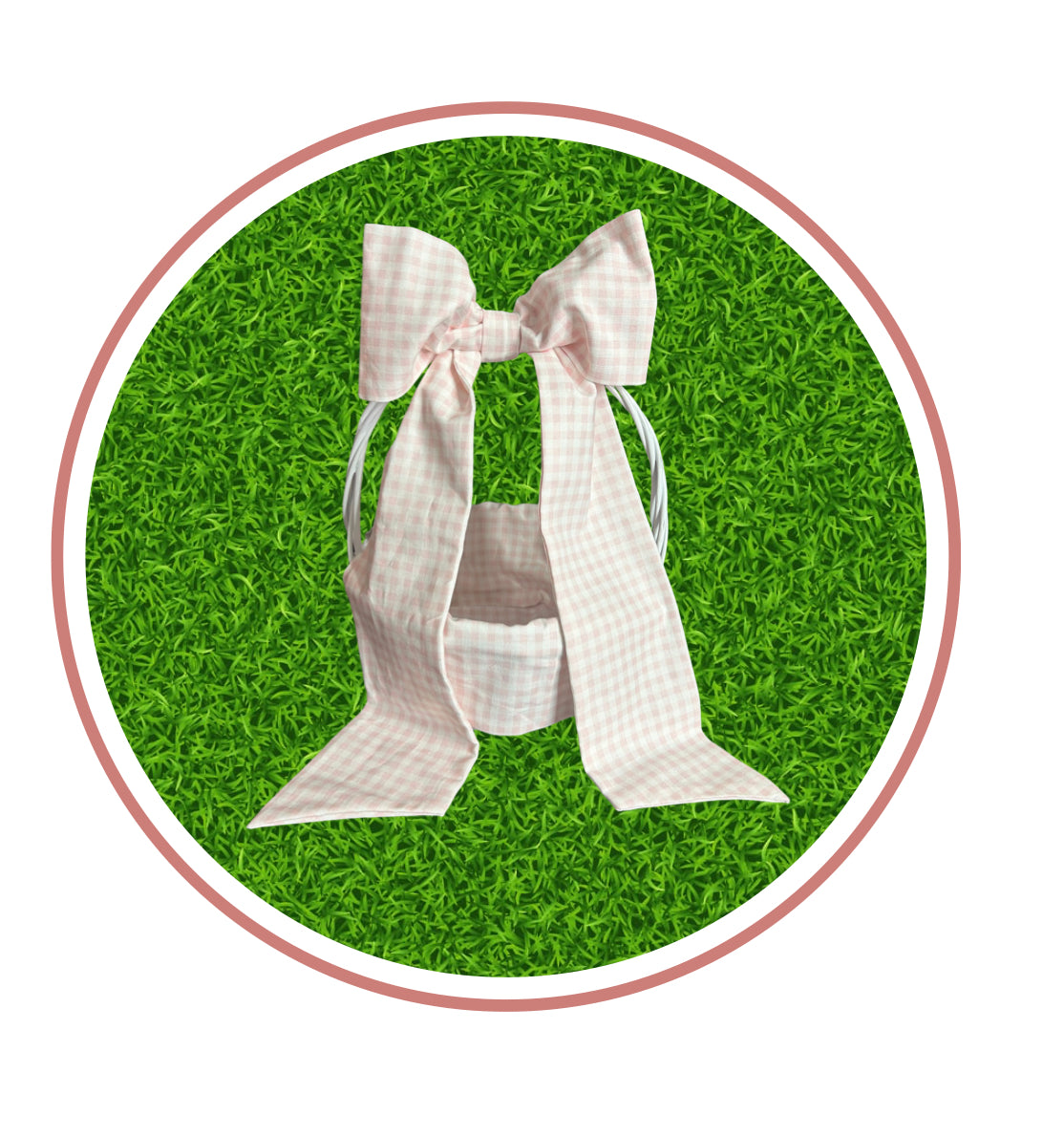 Gingham Cotton Basket Bow Sashes