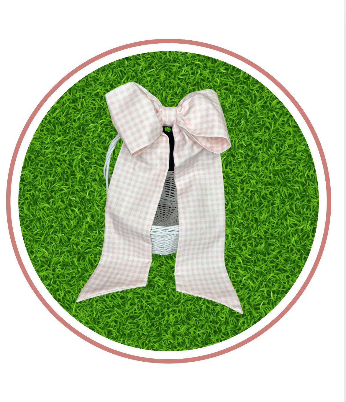 Gingham Cotton Basket Bow Sashes