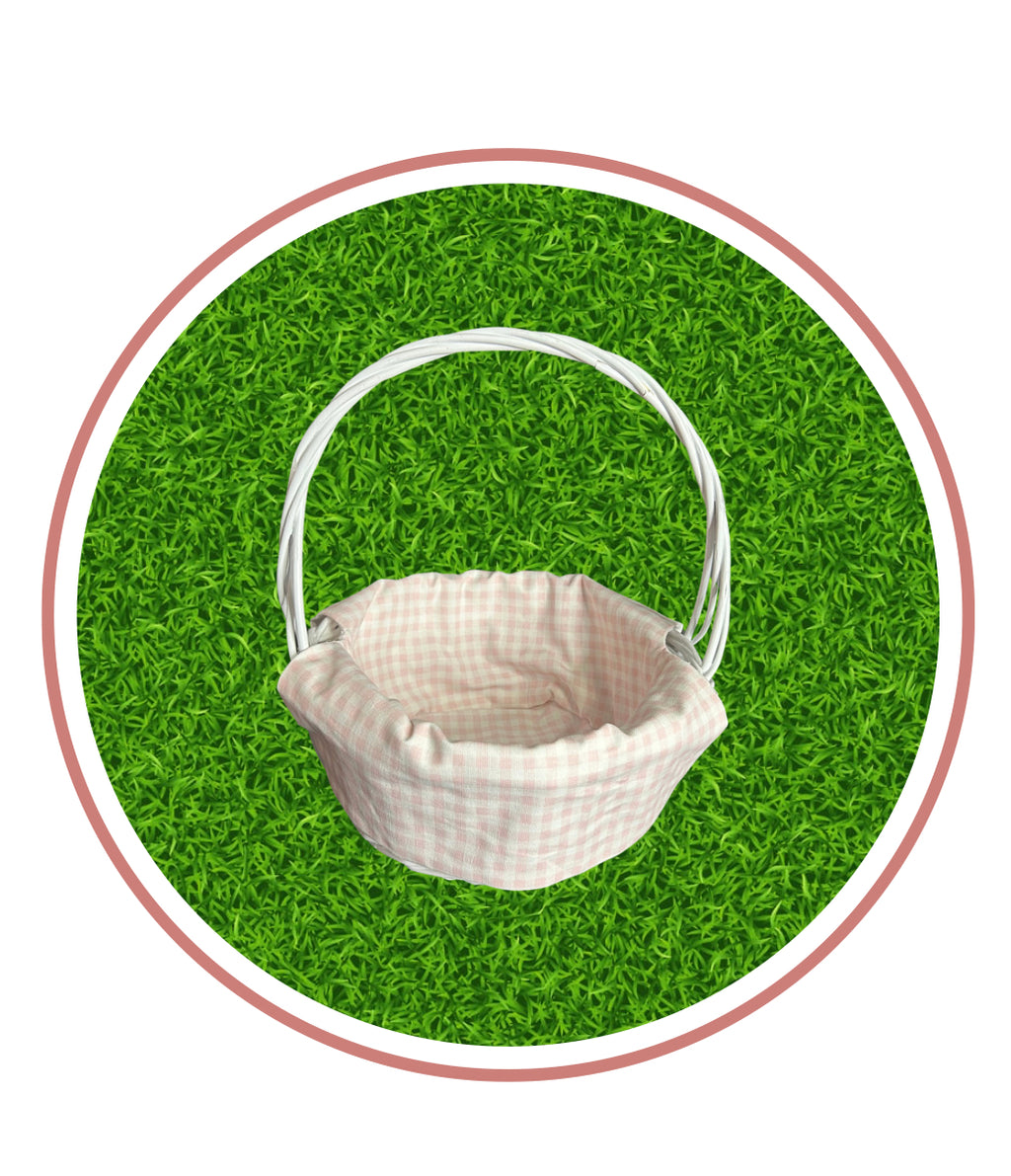 Gingham Cotton Basket Liner
