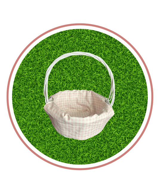 Gingham Cotton Basket Liner