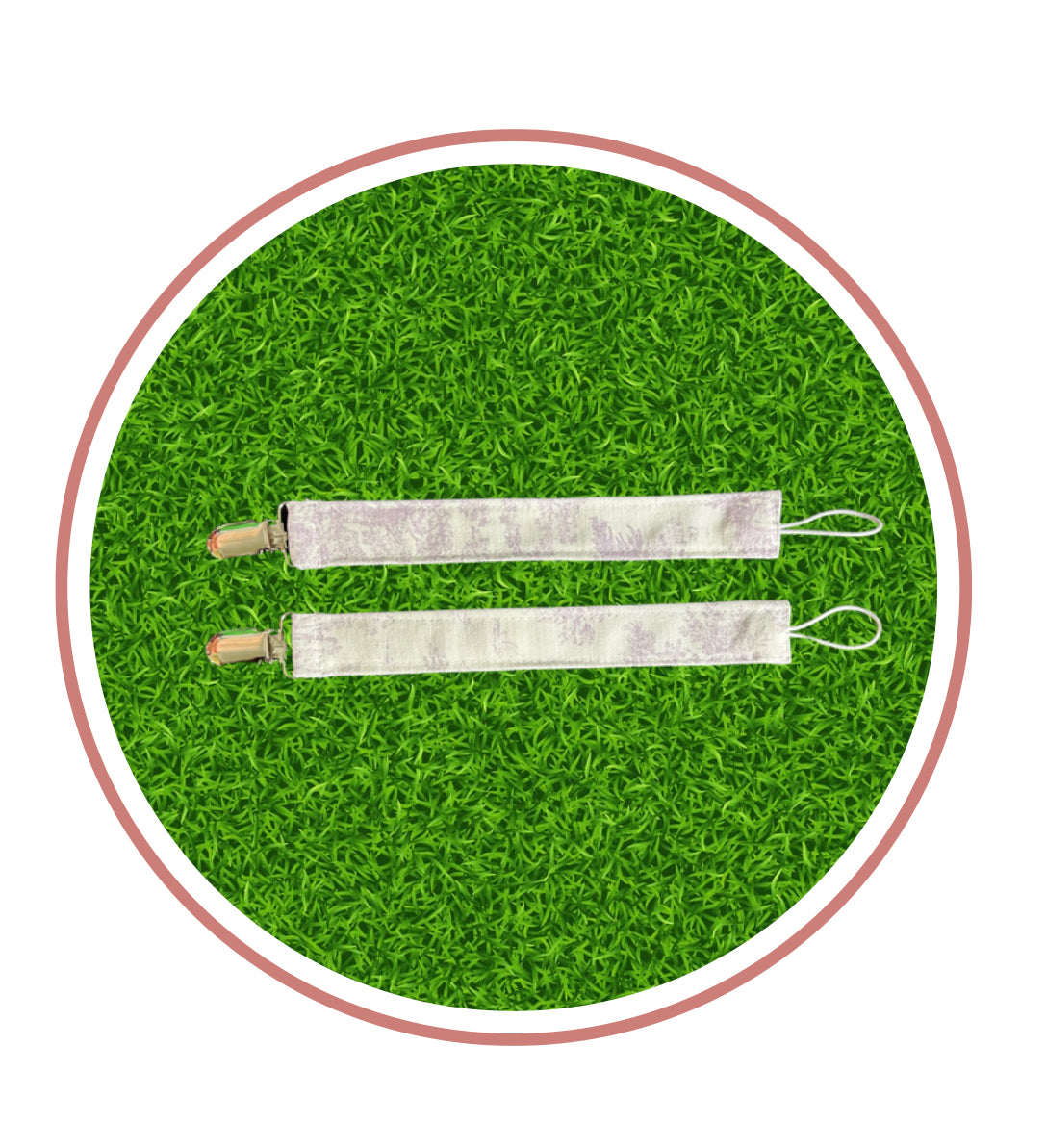French Toile Pacifier Clips