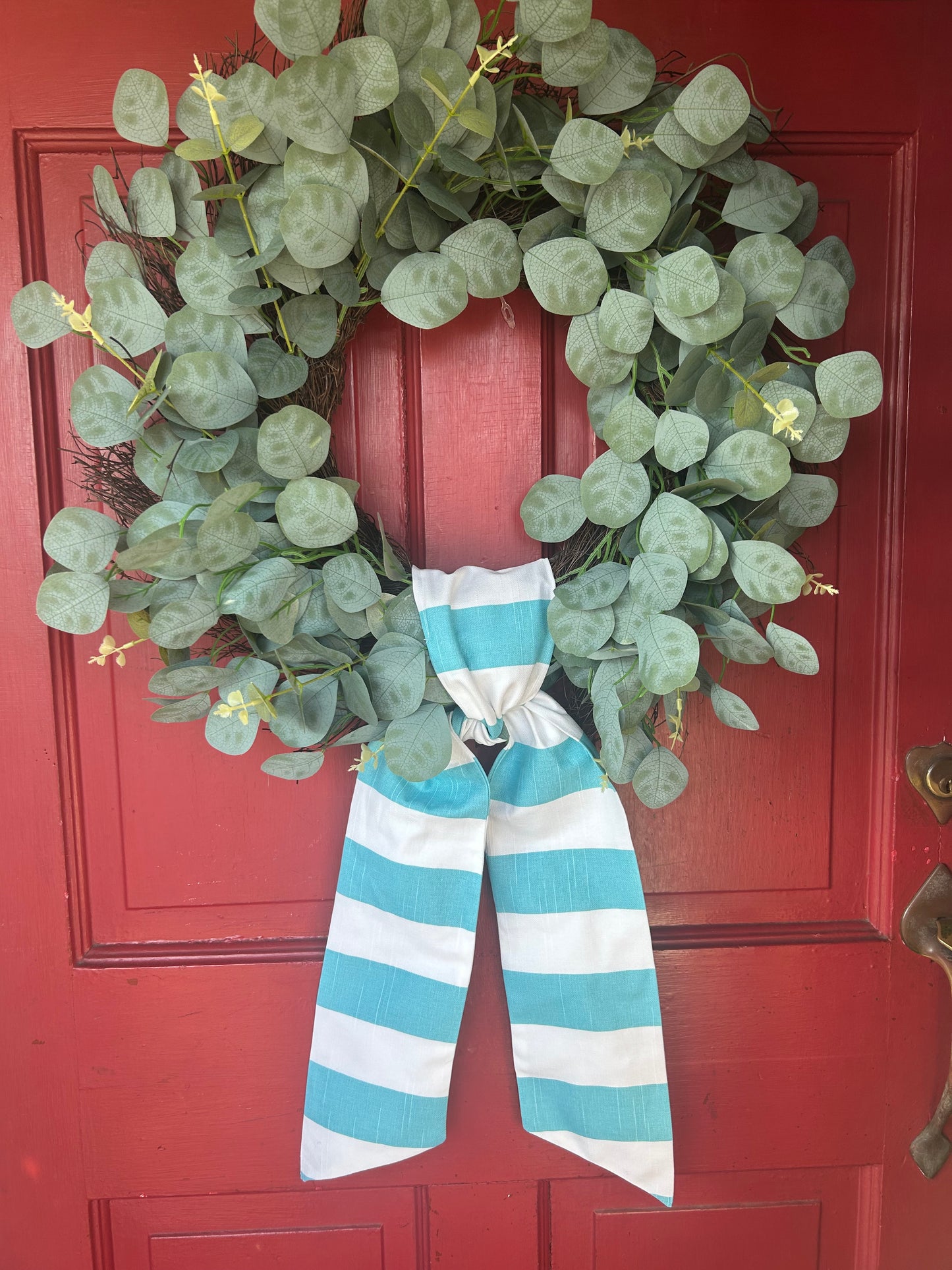 Horizontal Stripe Cotton Wreath Sash