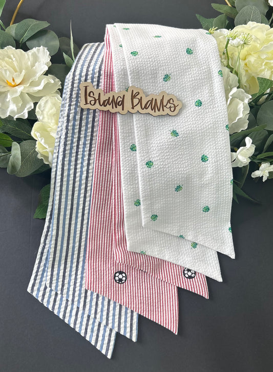 Patterned Seersucker Cotton Wreath Sash
