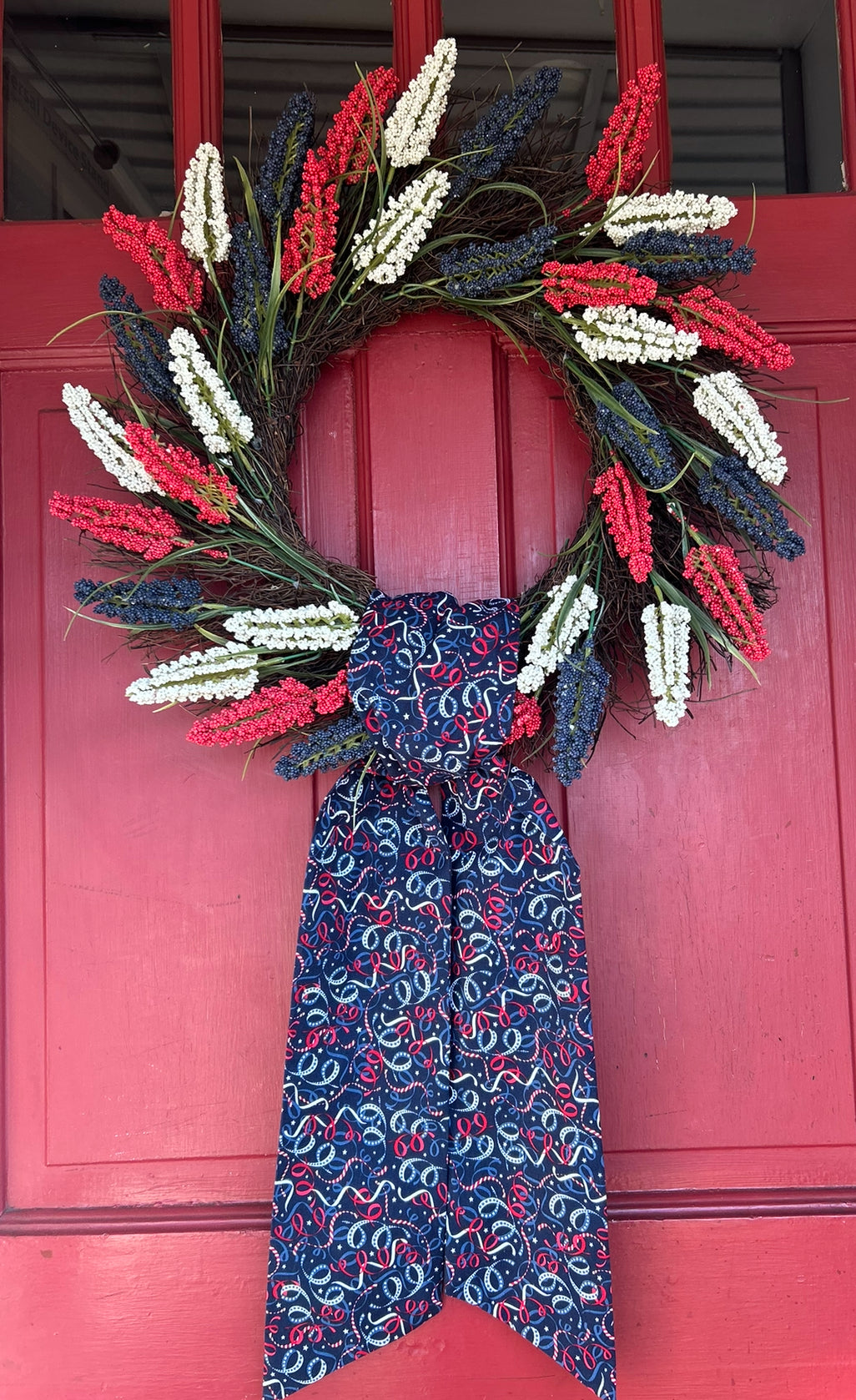 Patriot 4th of July Celebration Wreath Sash