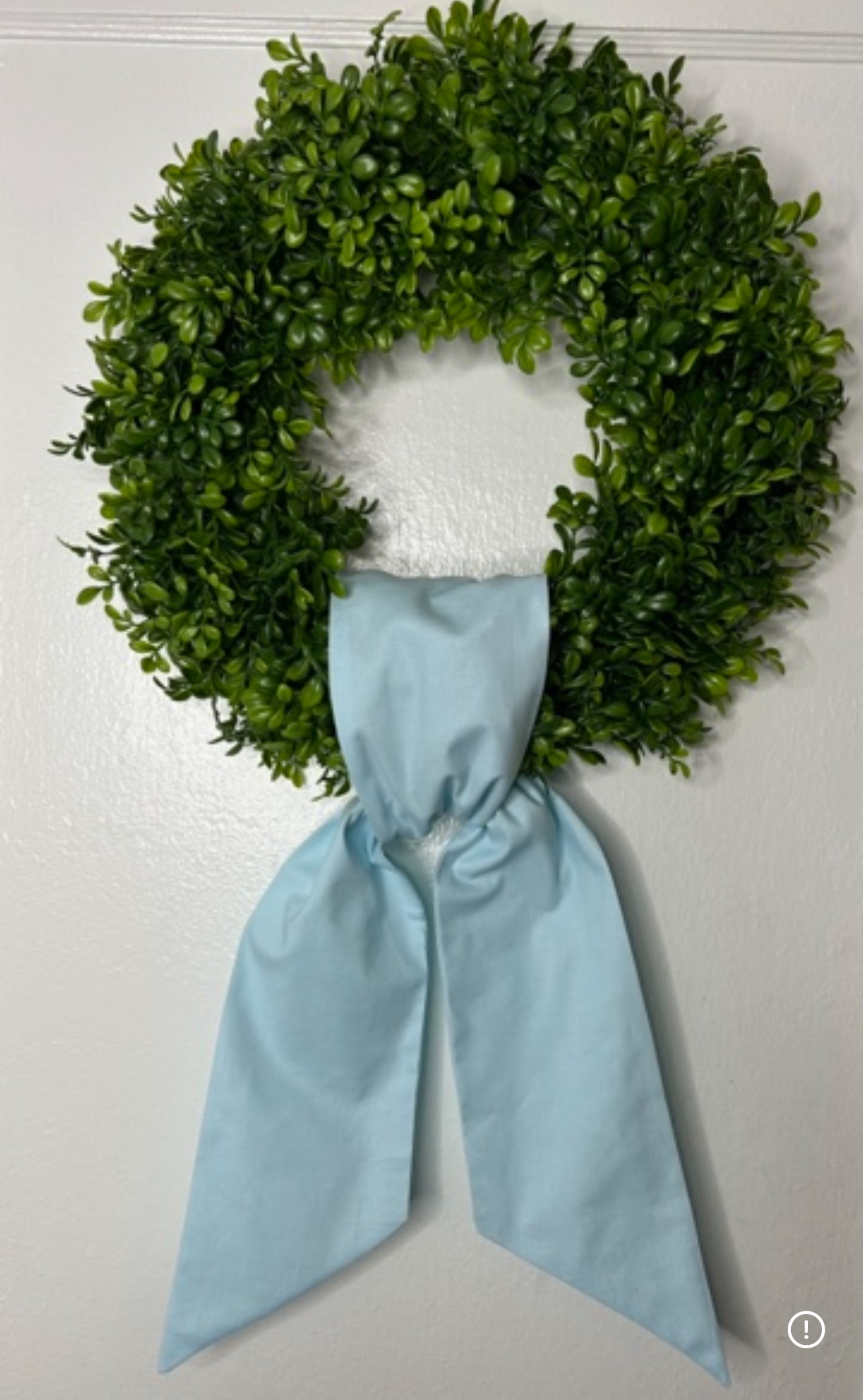 Blue Large Buffalo Plaid Cotton Wreath Sash