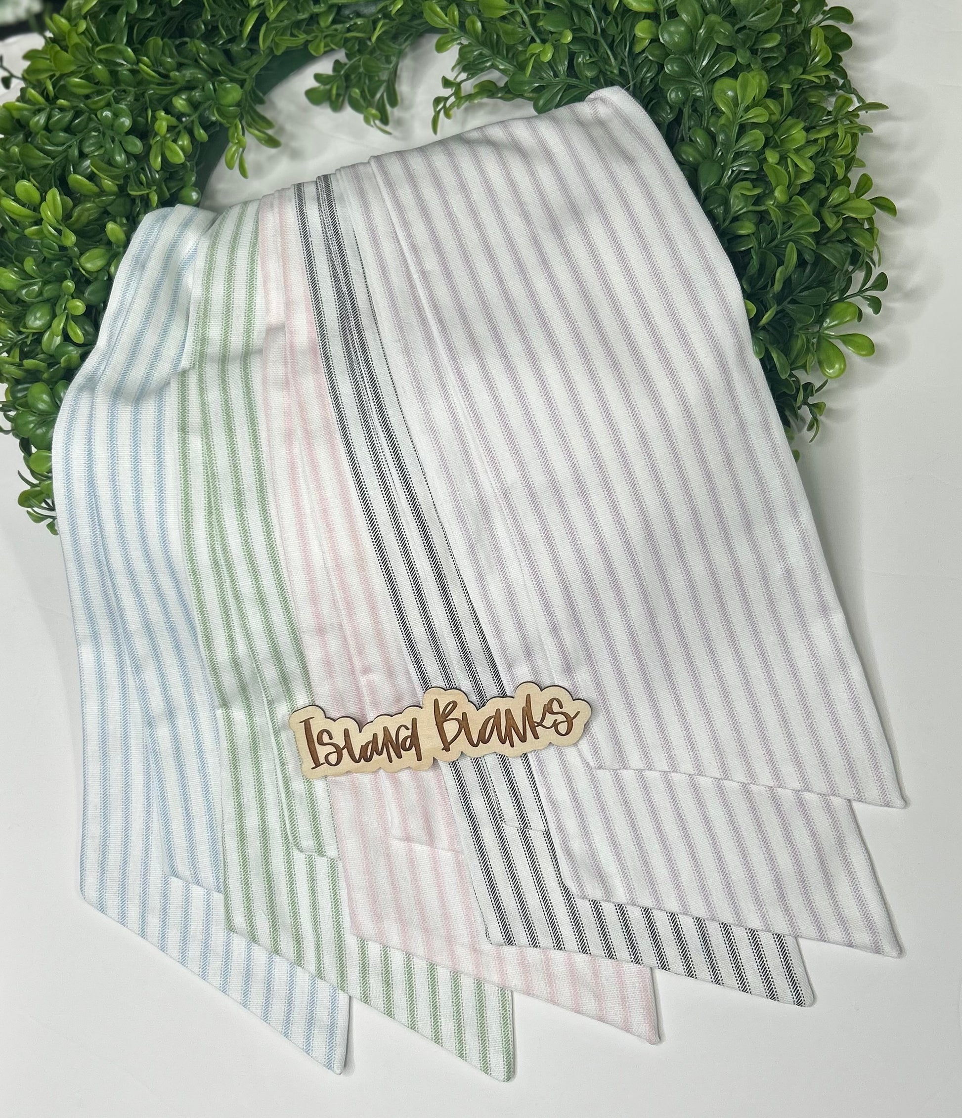 WS Stripe Cotton Wreath Sash