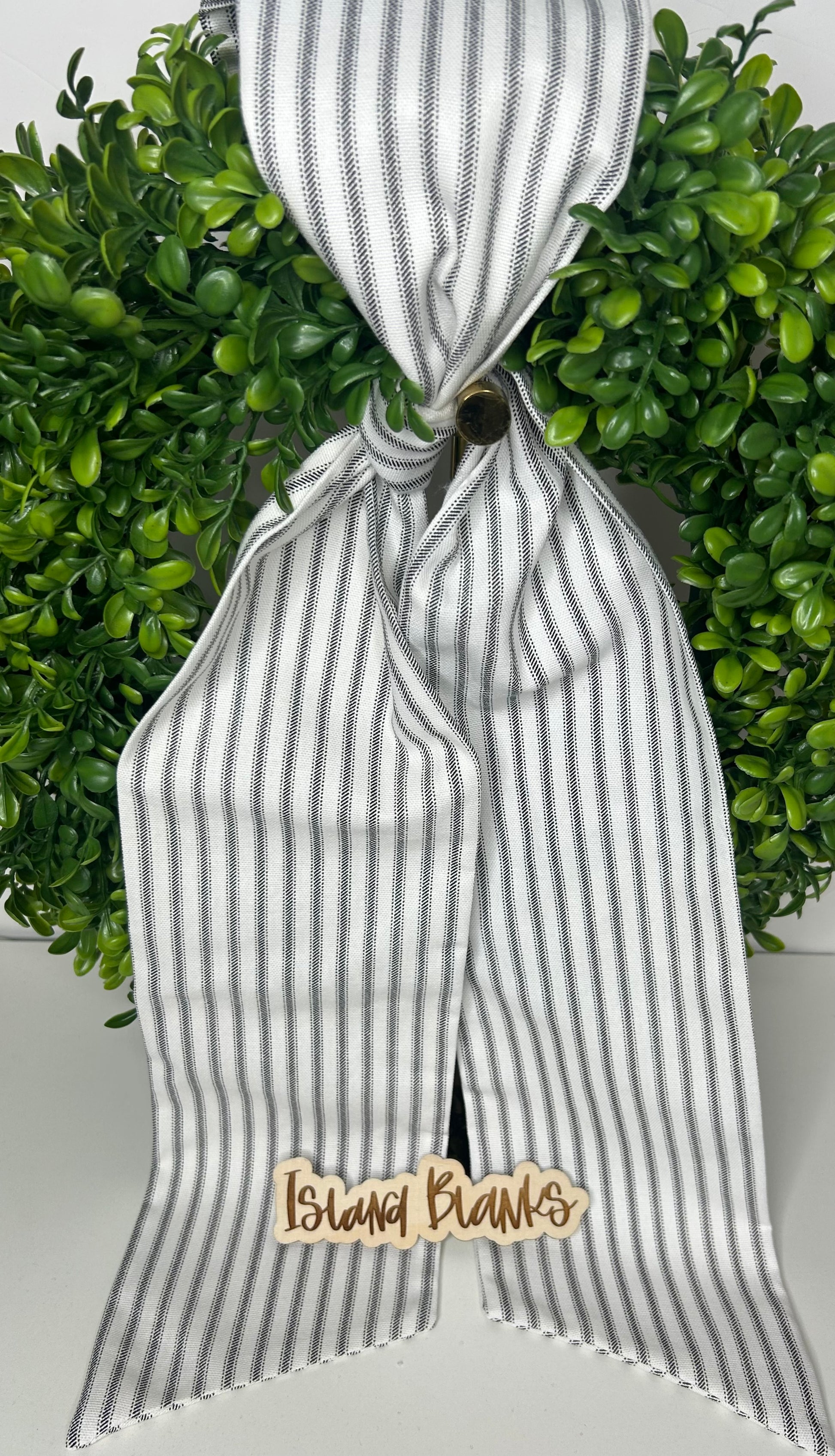 WS Stripe Cotton Wreath Sash