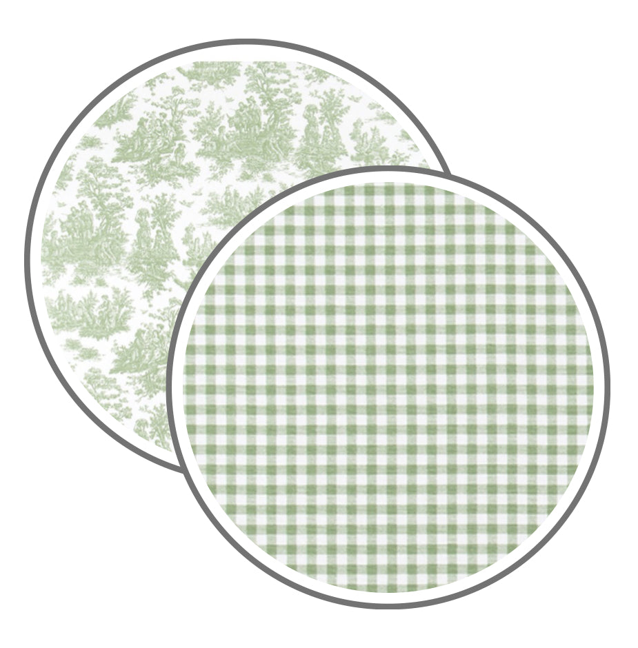 Toile and Gingham Baby Car Seat Canopy