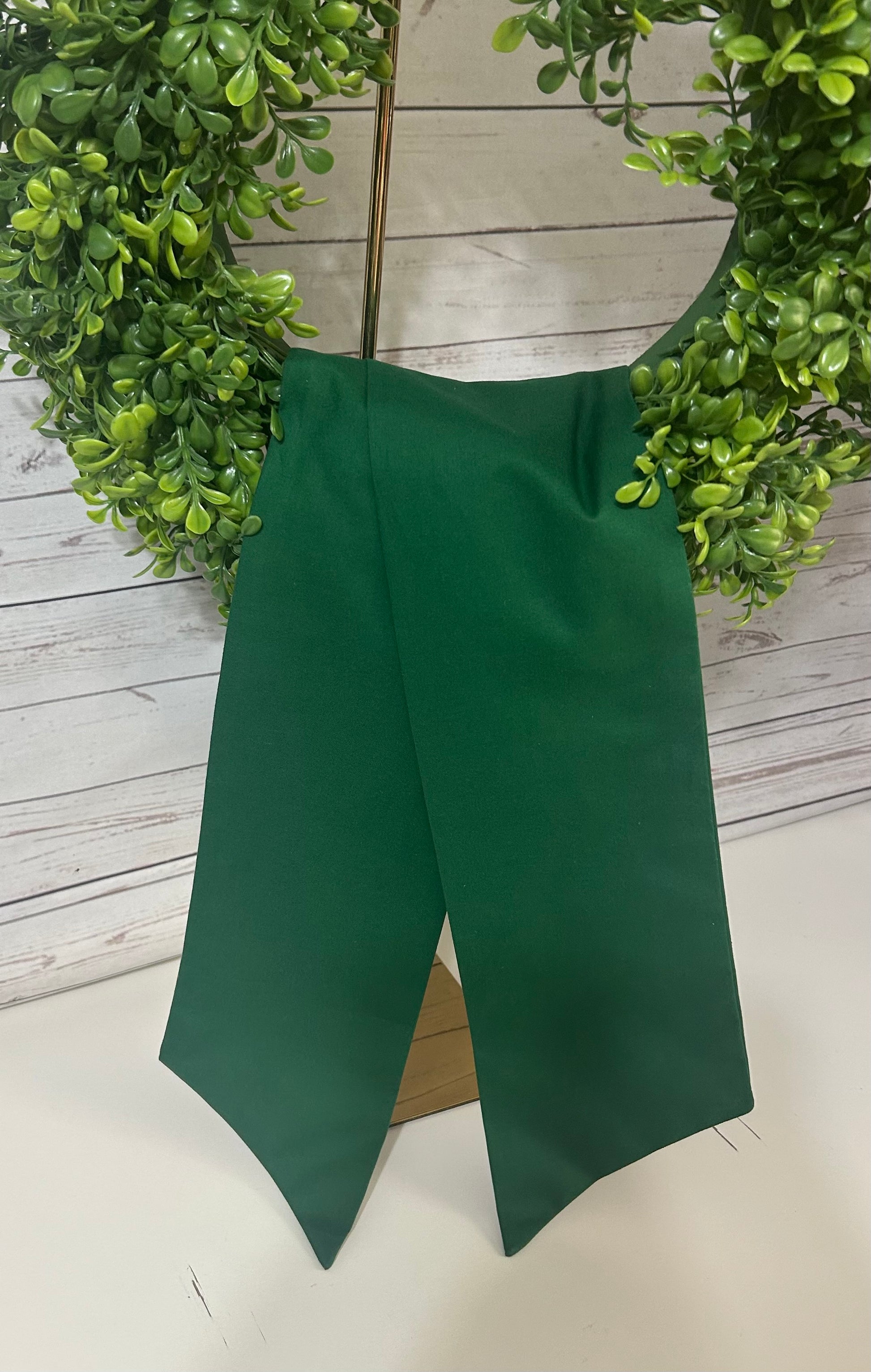 Green Cotton Wreath Sash Blanks