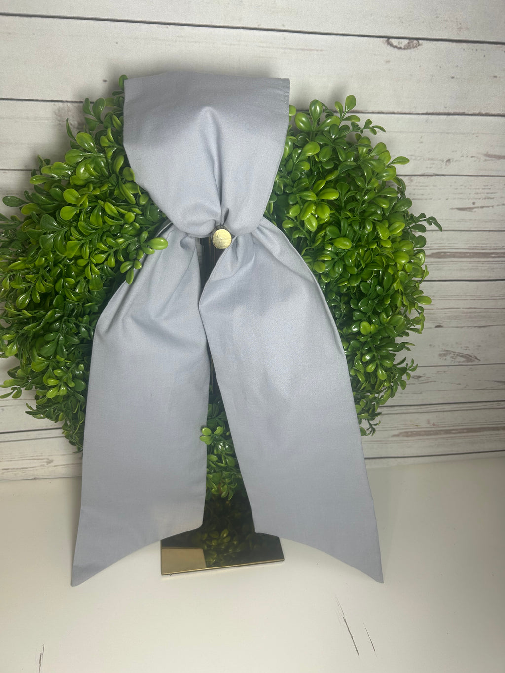 Gray Cotton Wreath Sash Blanks