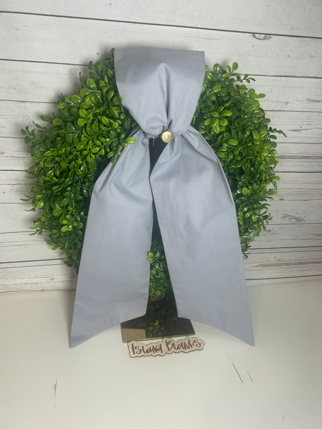 Gray Cotton Wreath Sash Blanks