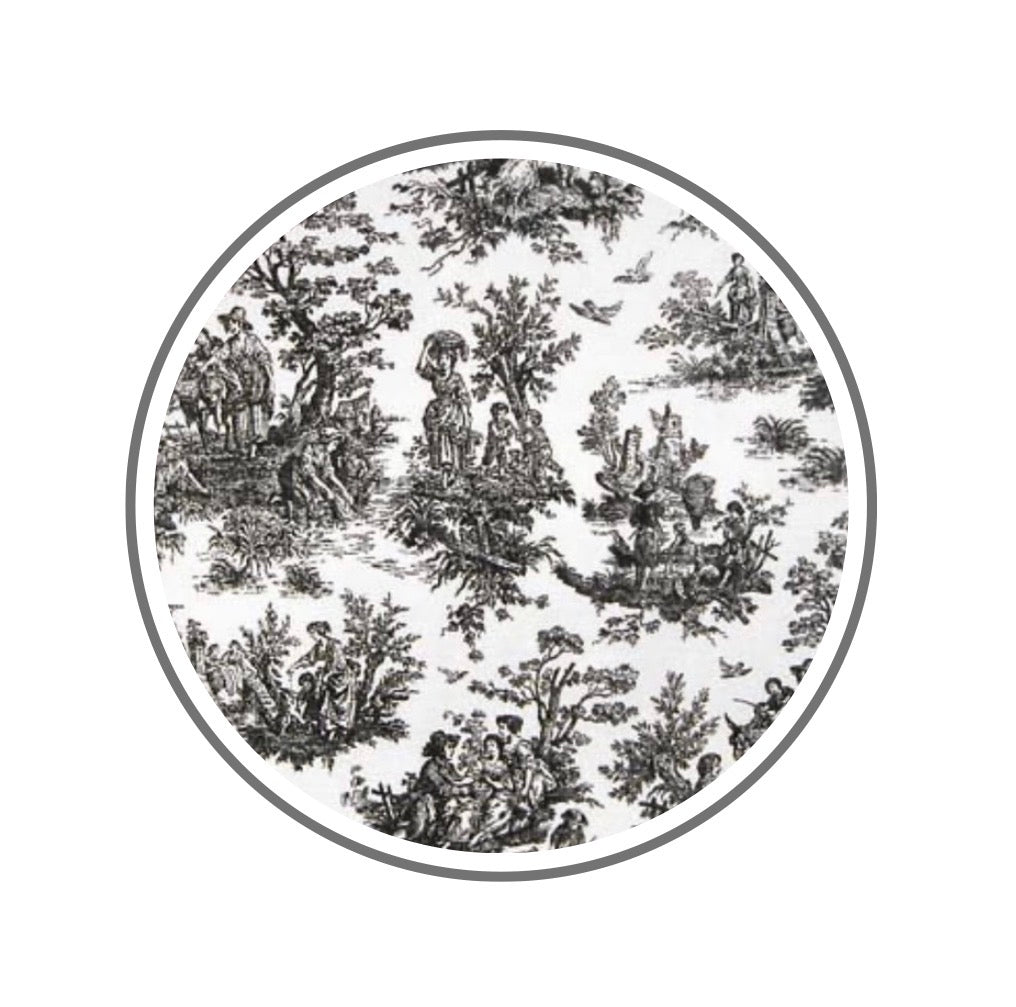 French Toile Cotton Banner- More Colors Available