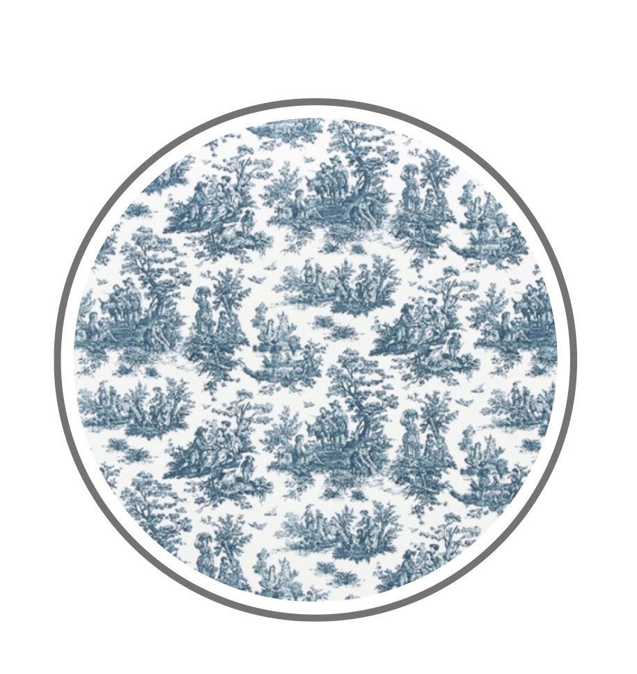 French Toile Cotton Banner- More Colors Available