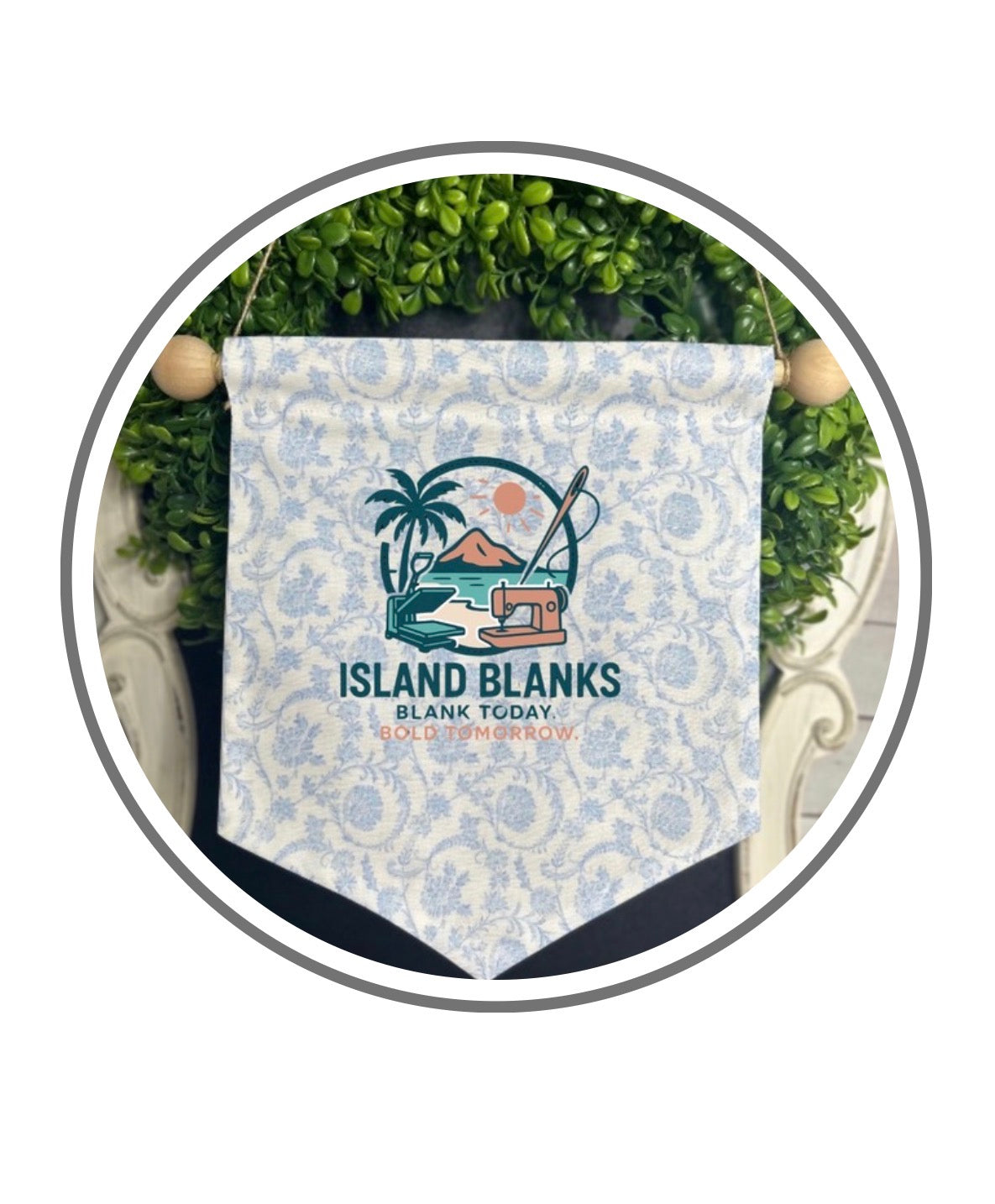 Chinoiserie Cotton Banner- More Colors Available