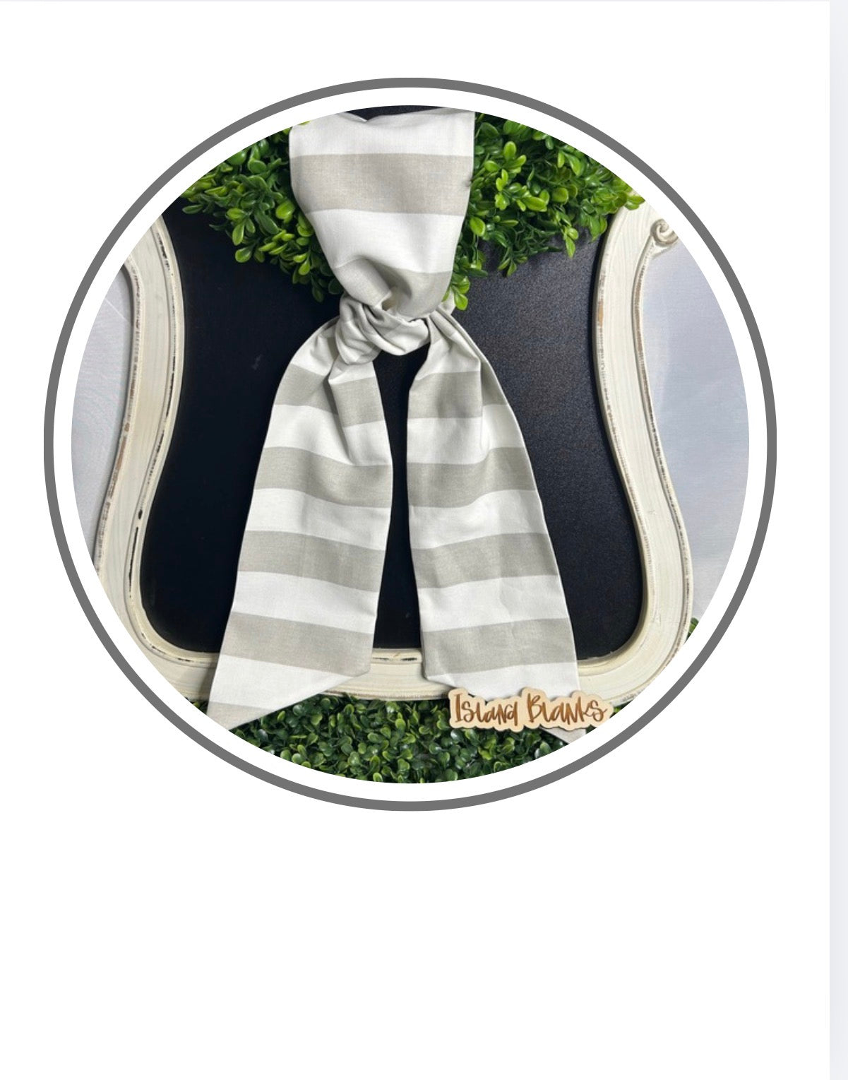 Ecru Cotton Wreath Sash