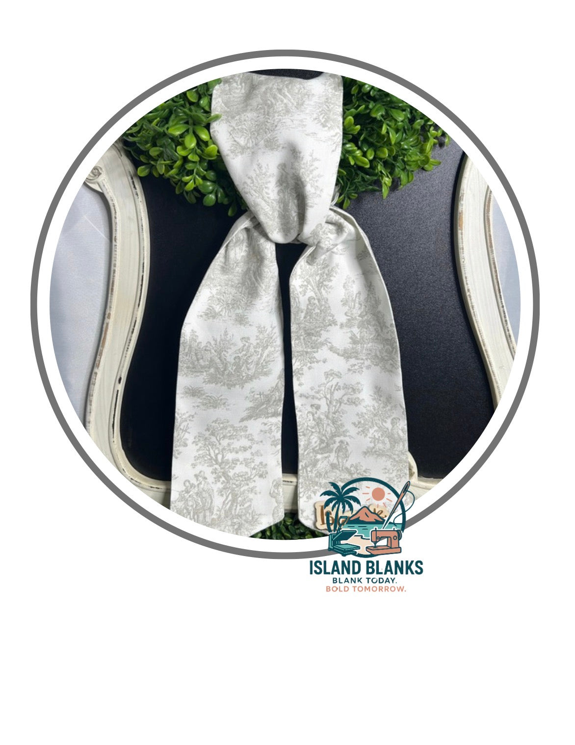 Ecru Cotton Wreath Sash