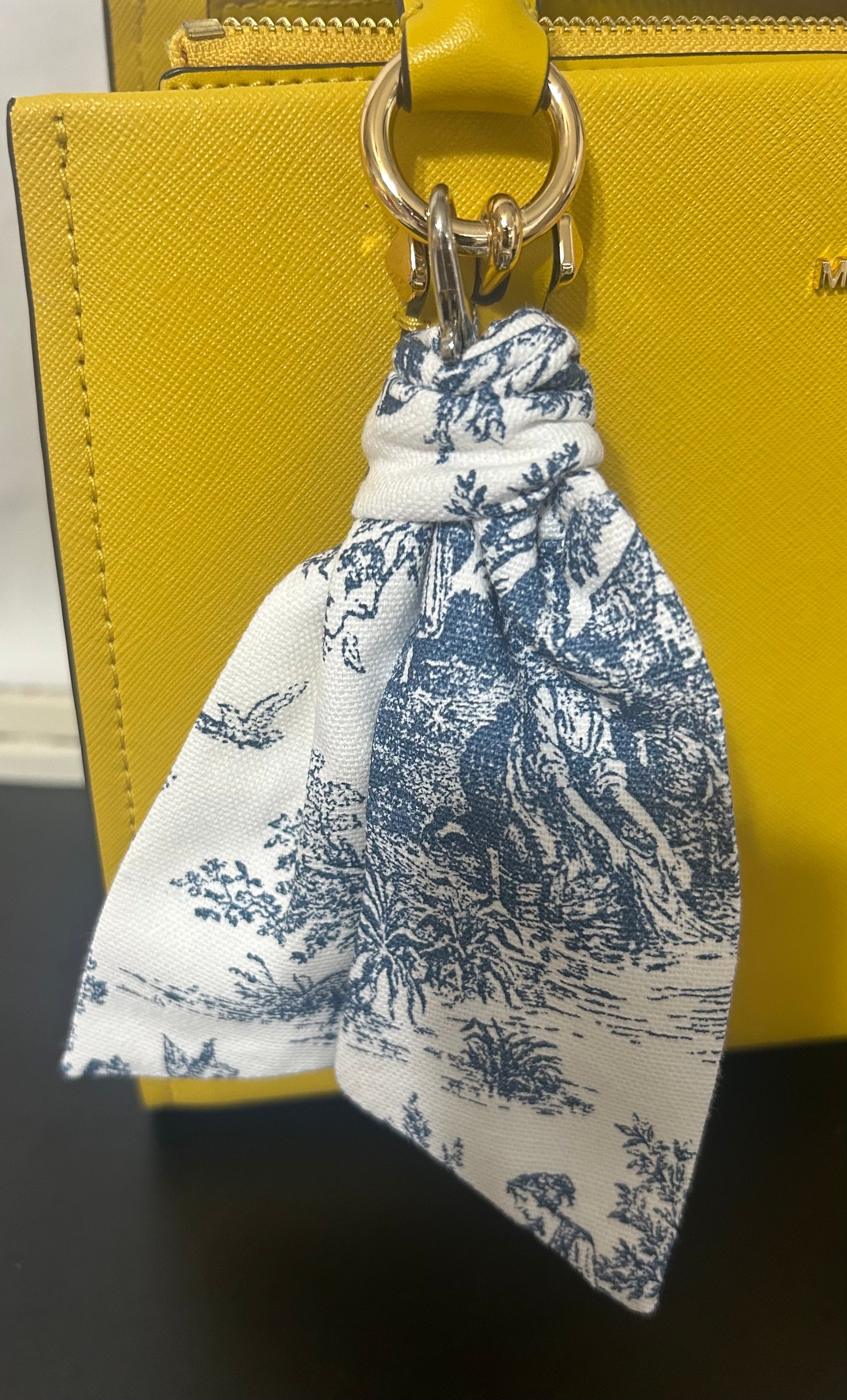 French Toile Bag Keyring Scarf Sash